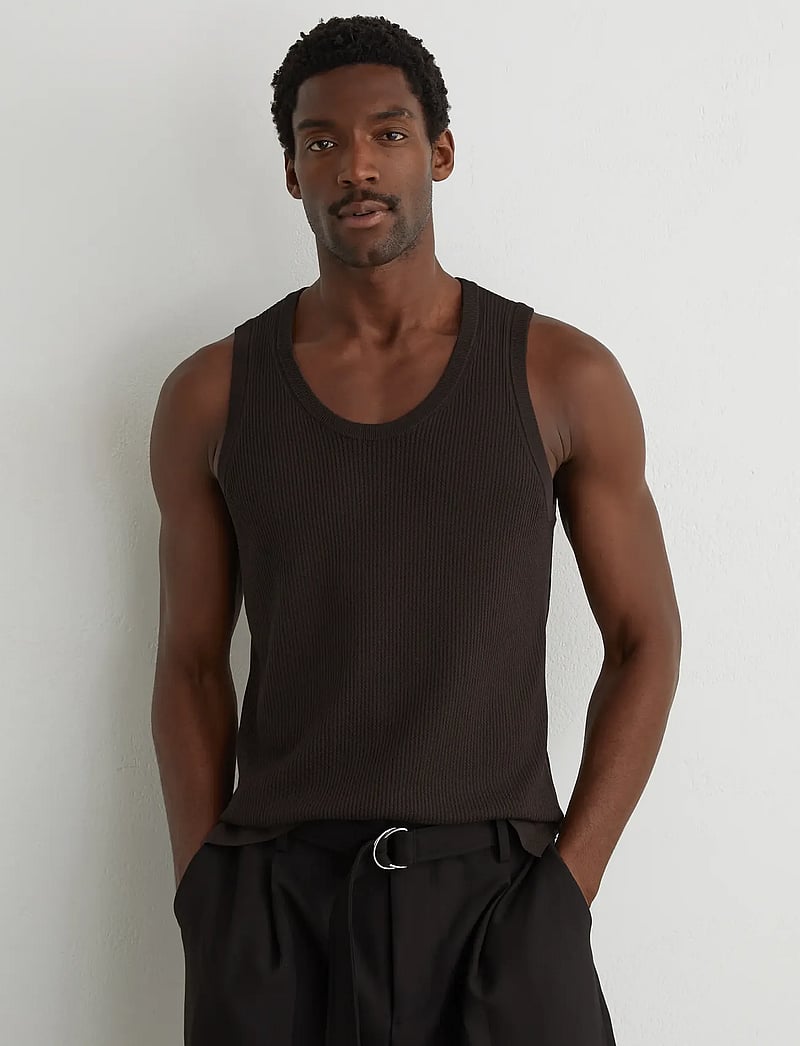 Reiss - WATSON - gestrickte westen - chocolate brown - 0