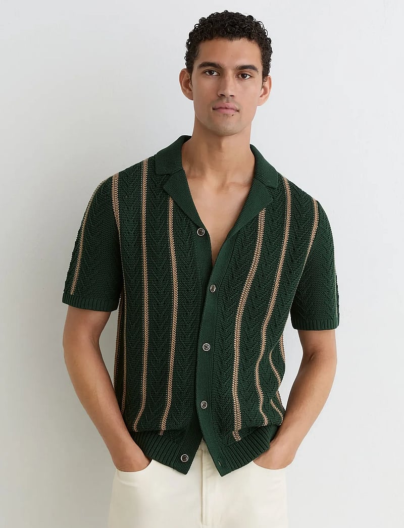 Reiss - ELLINGHAM - kootud polosärgid - forest green - 0
