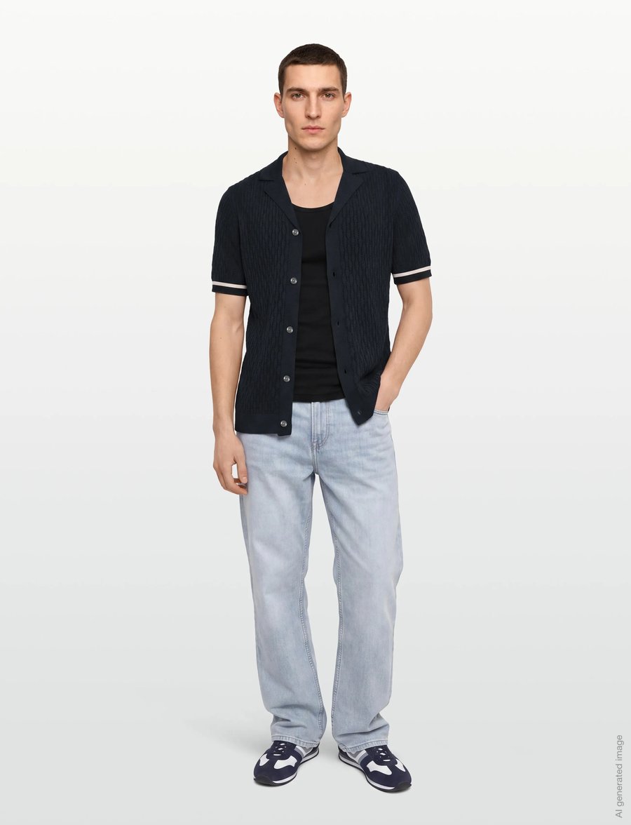 Reiss - BILSBY - frjálslegar skyrtur - navy - 0