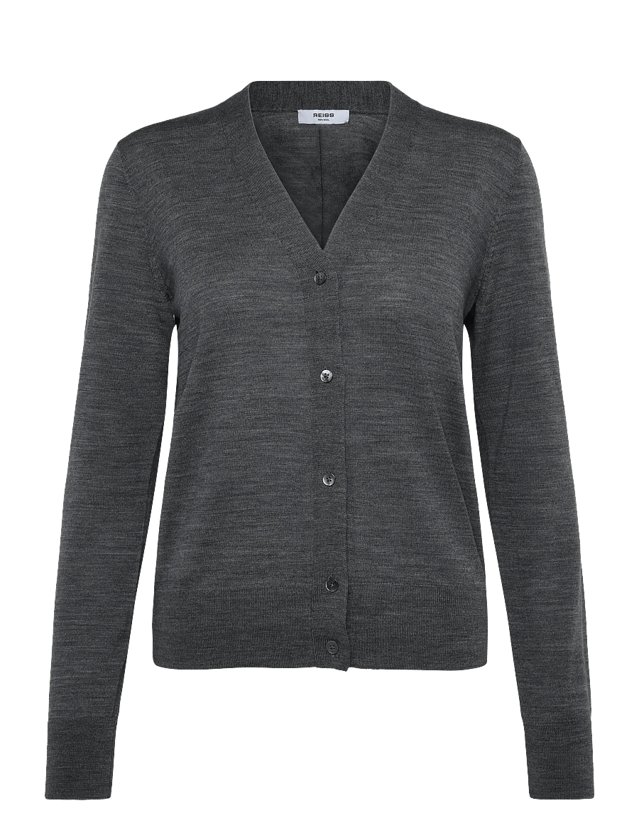 Reiss - SIMI MERINO CARDIGAN - strickjacken - charcoal grey - 0