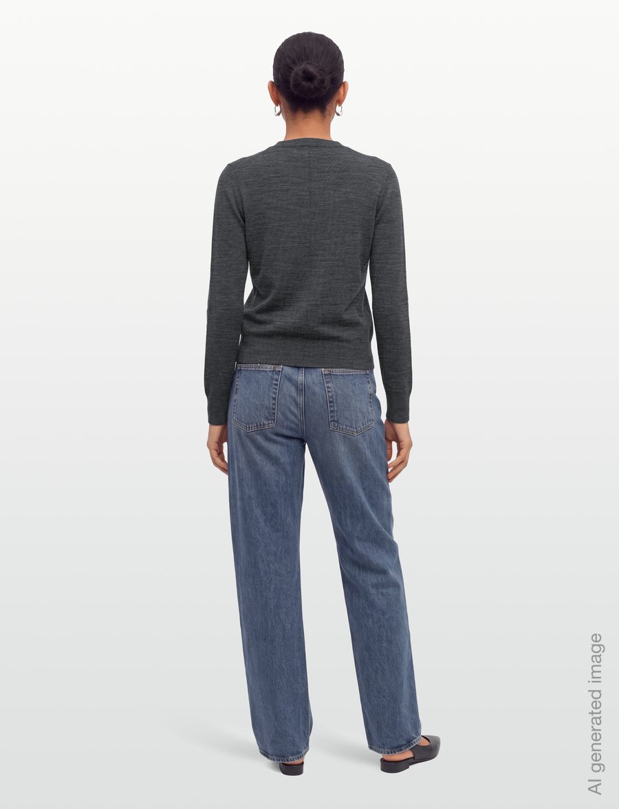 Reiss - SIMI MERINO CARDIGAN - cardigans - charcoal grey - 4