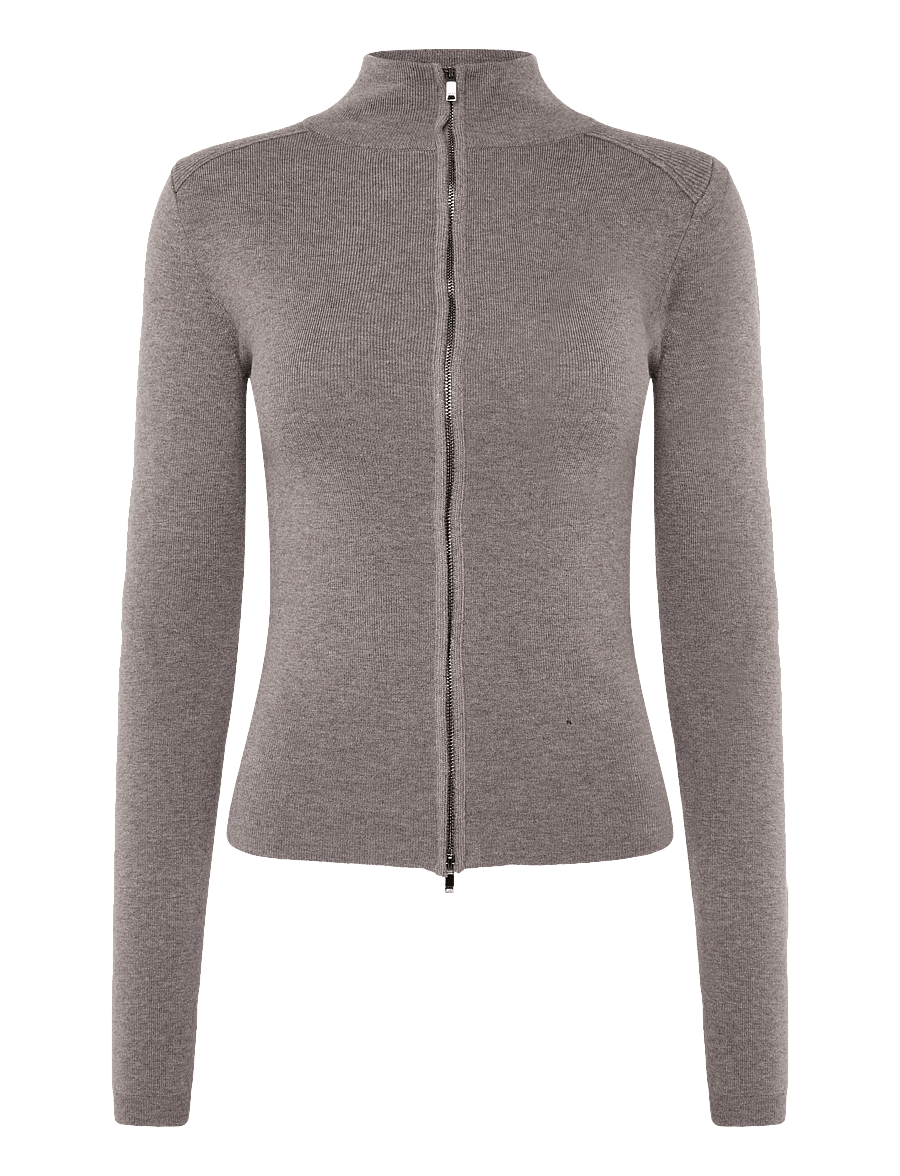 Reiss - AVA ZIP THROUGH TOP - gilets - taupe neutral - 0