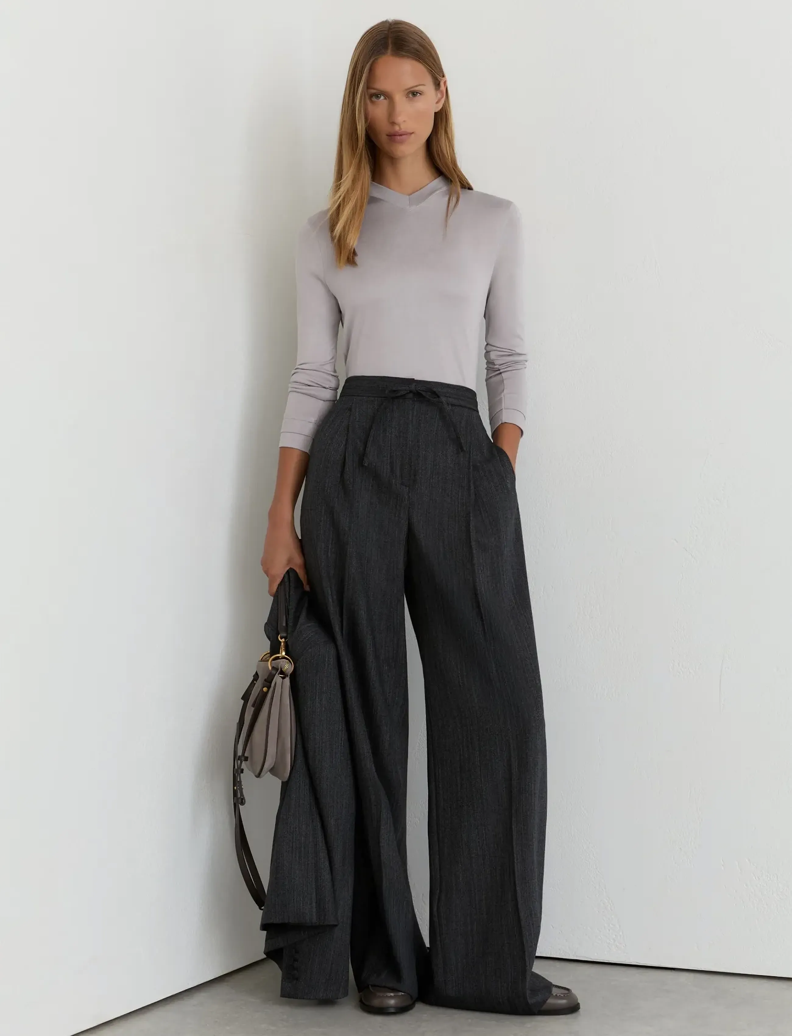 Reiss AVA ZIP THROUGH TOP - Reiss - TAUPE NEUTRAL / brown