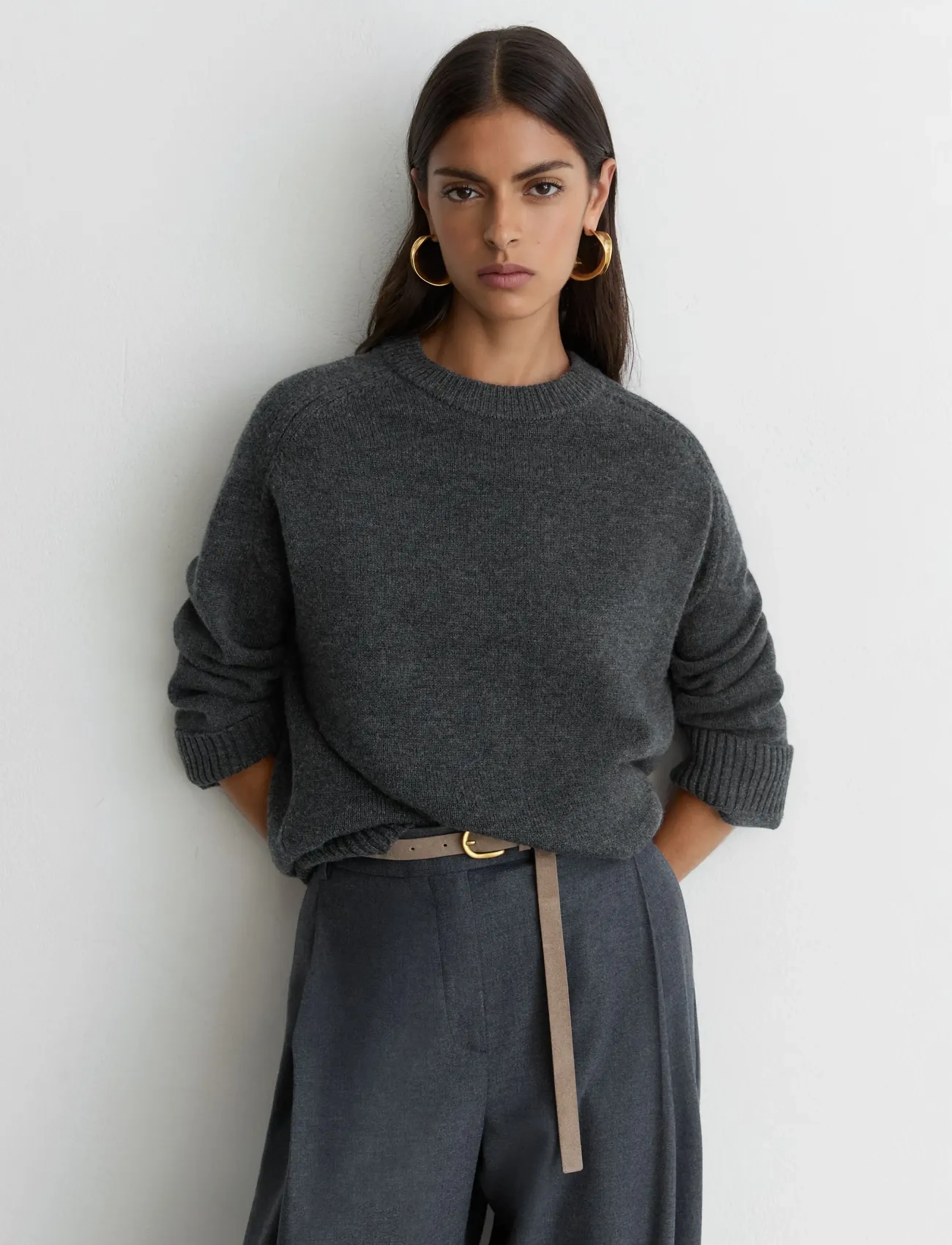 Reiss - RILEY CREW NECK JUMPER - striktrøjer - charcoal grey - 2