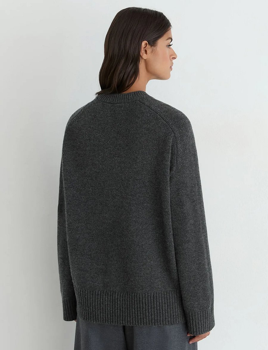 Reiss - RILEY CREW NECK JUMPER - striktrøjer - charcoal grey - 3