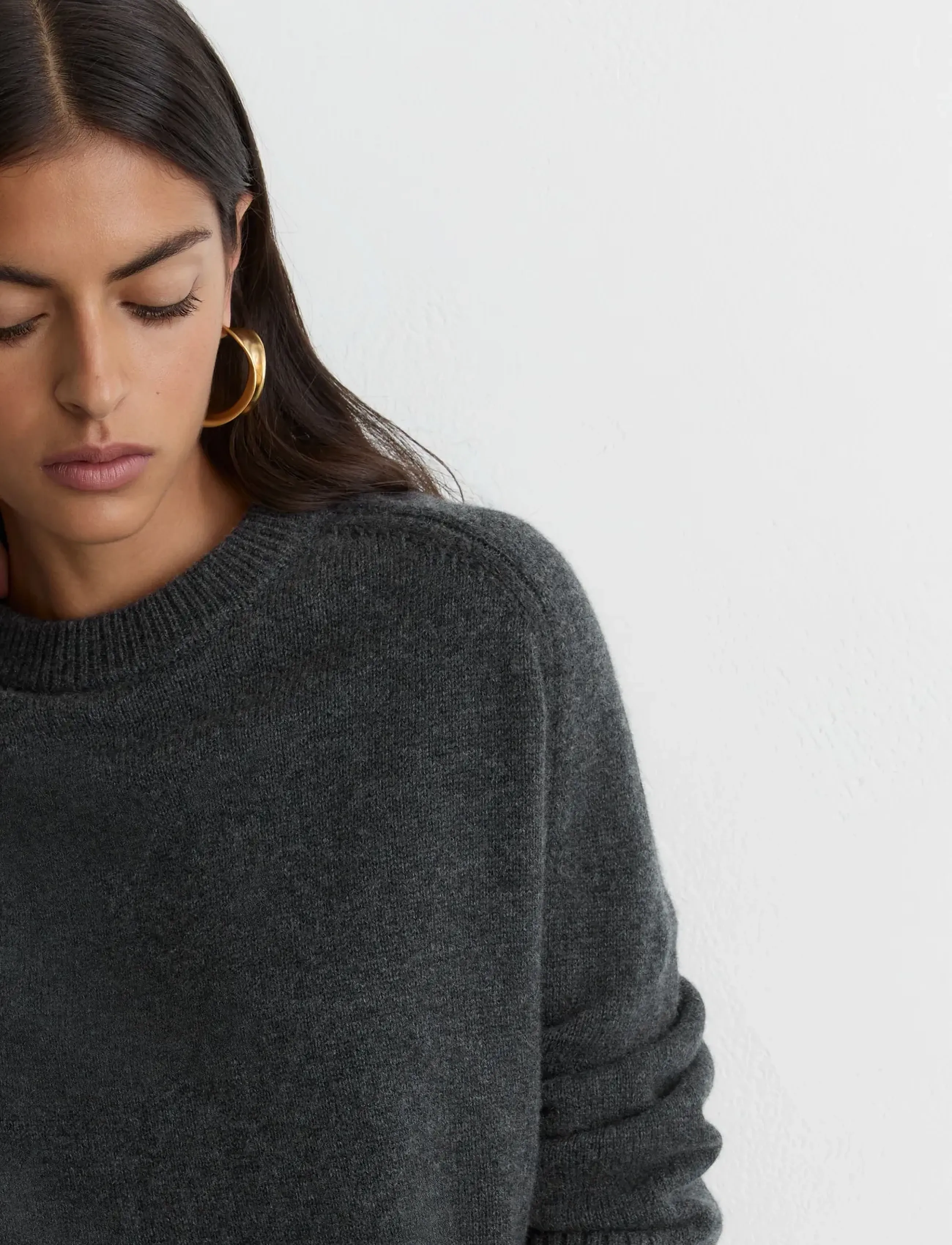Reiss - RILEY CREW NECK JUMPER - striktrøjer - charcoal grey - 4