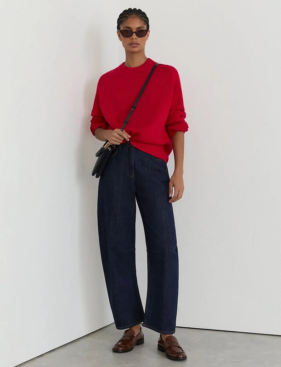Reiss - RILEY CREW NECK JUMPER - stickade tröjor - red - 0