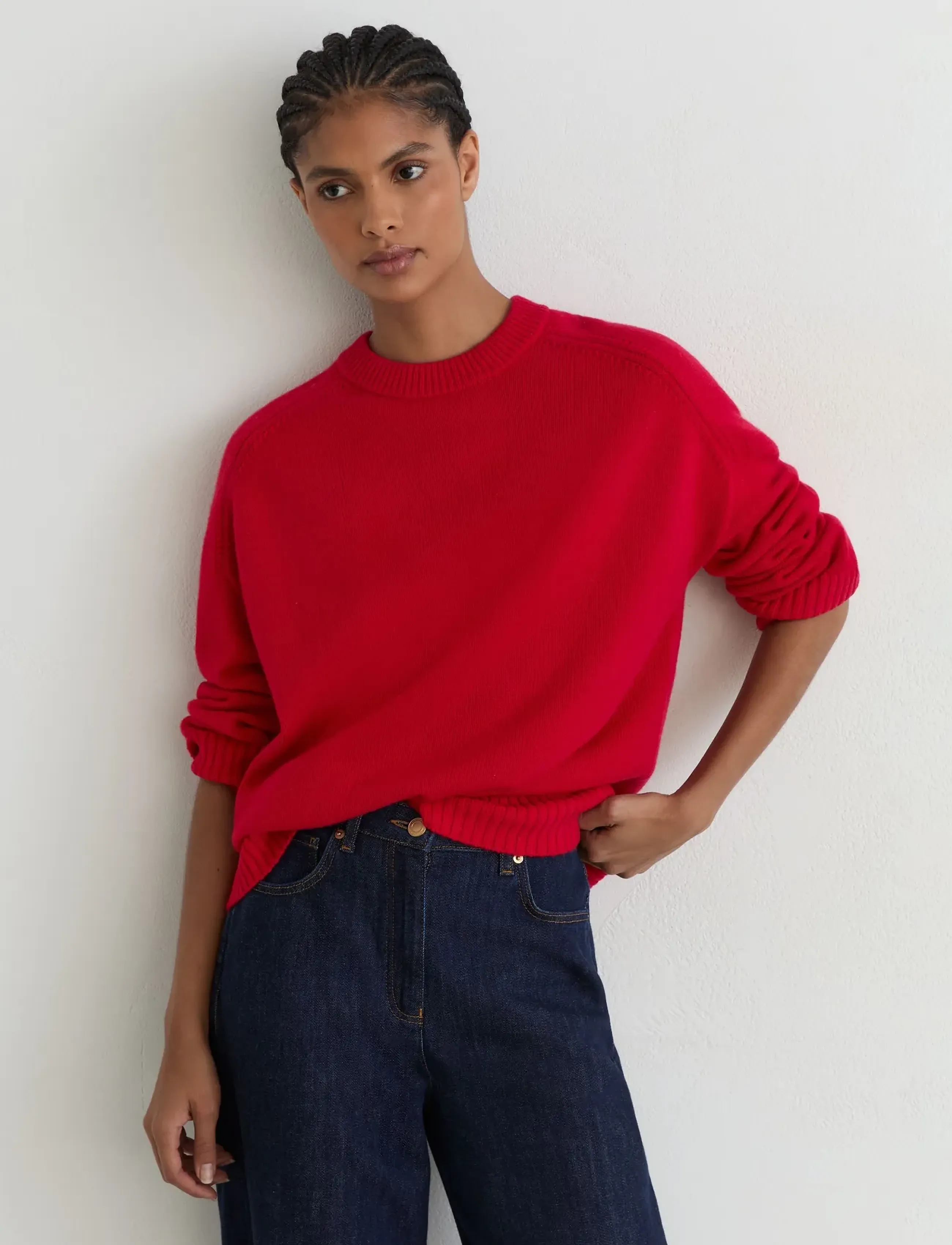 Reiss - RILEY CREW NECK JUMPER - stickade tröjor - red - 3