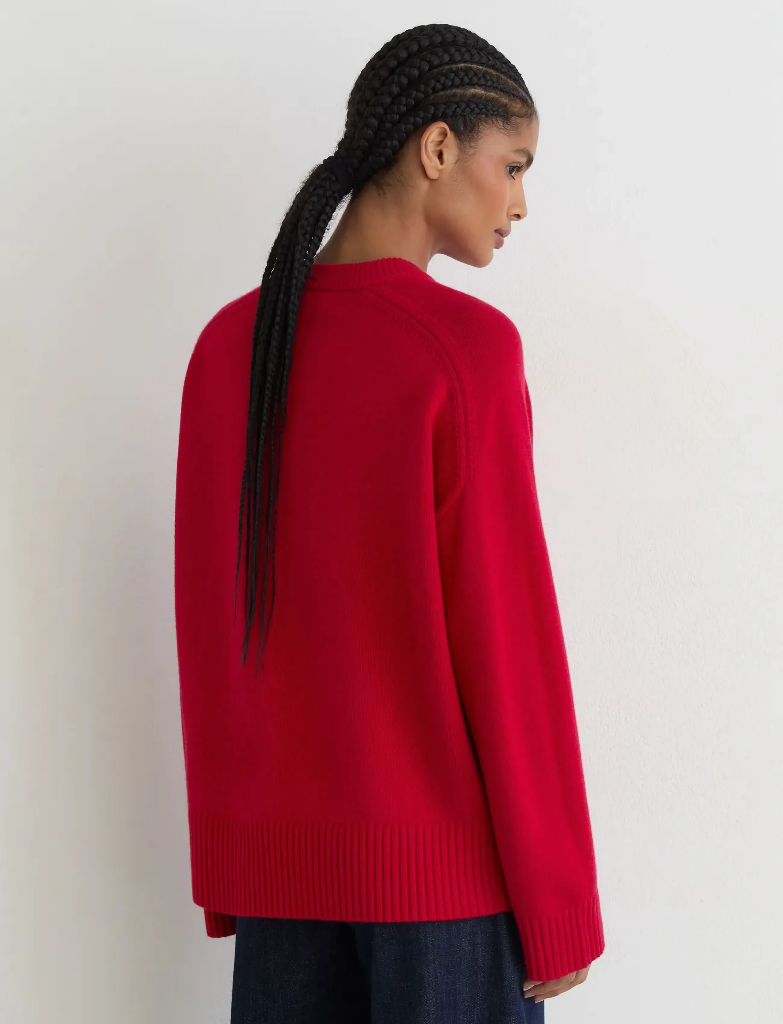 Reiss - RILEY CREW NECK JUMPER - stickade tröjor - red - 4