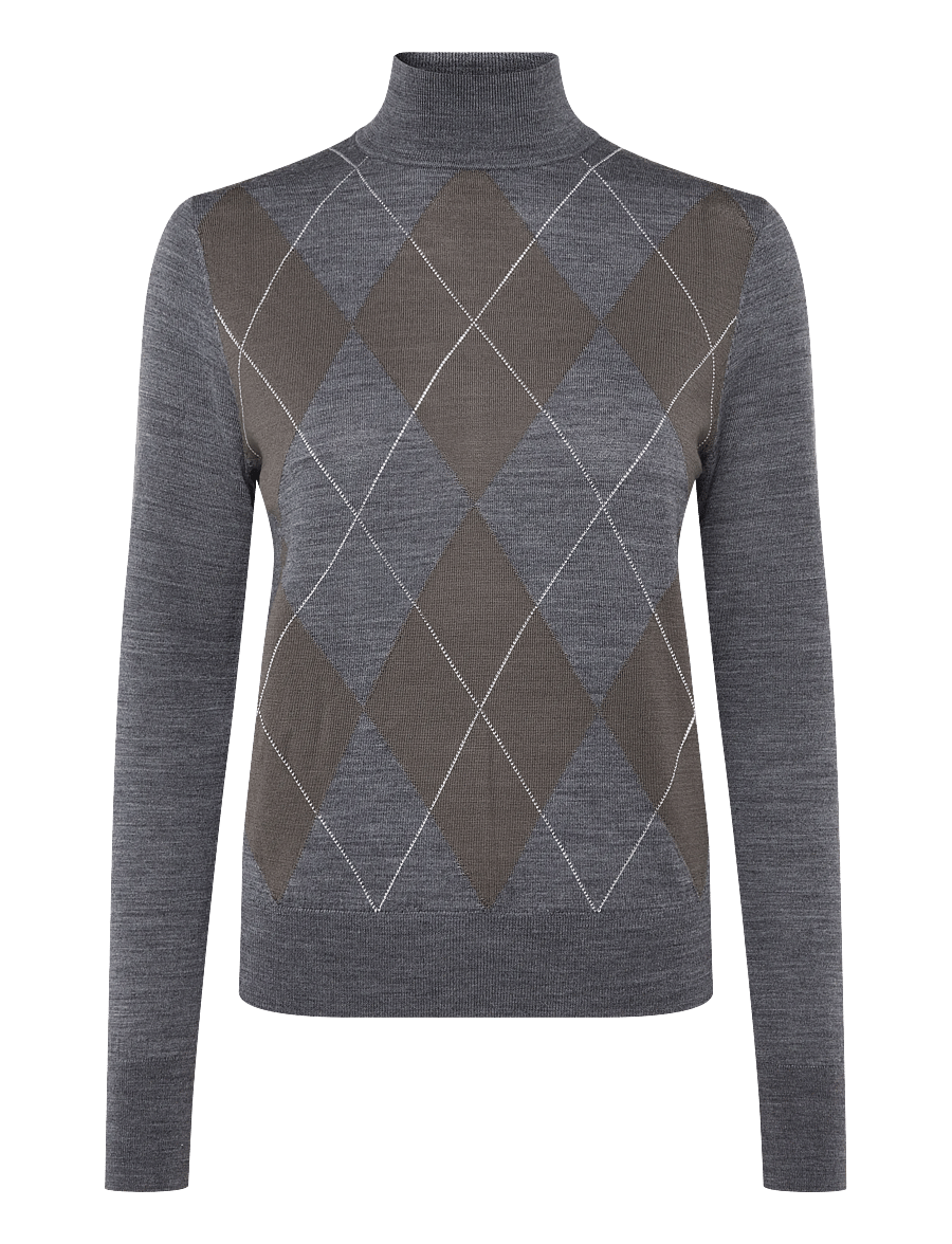 Reiss - SAGE ARGYLE KNIT - striktrøjer - grey - 0
