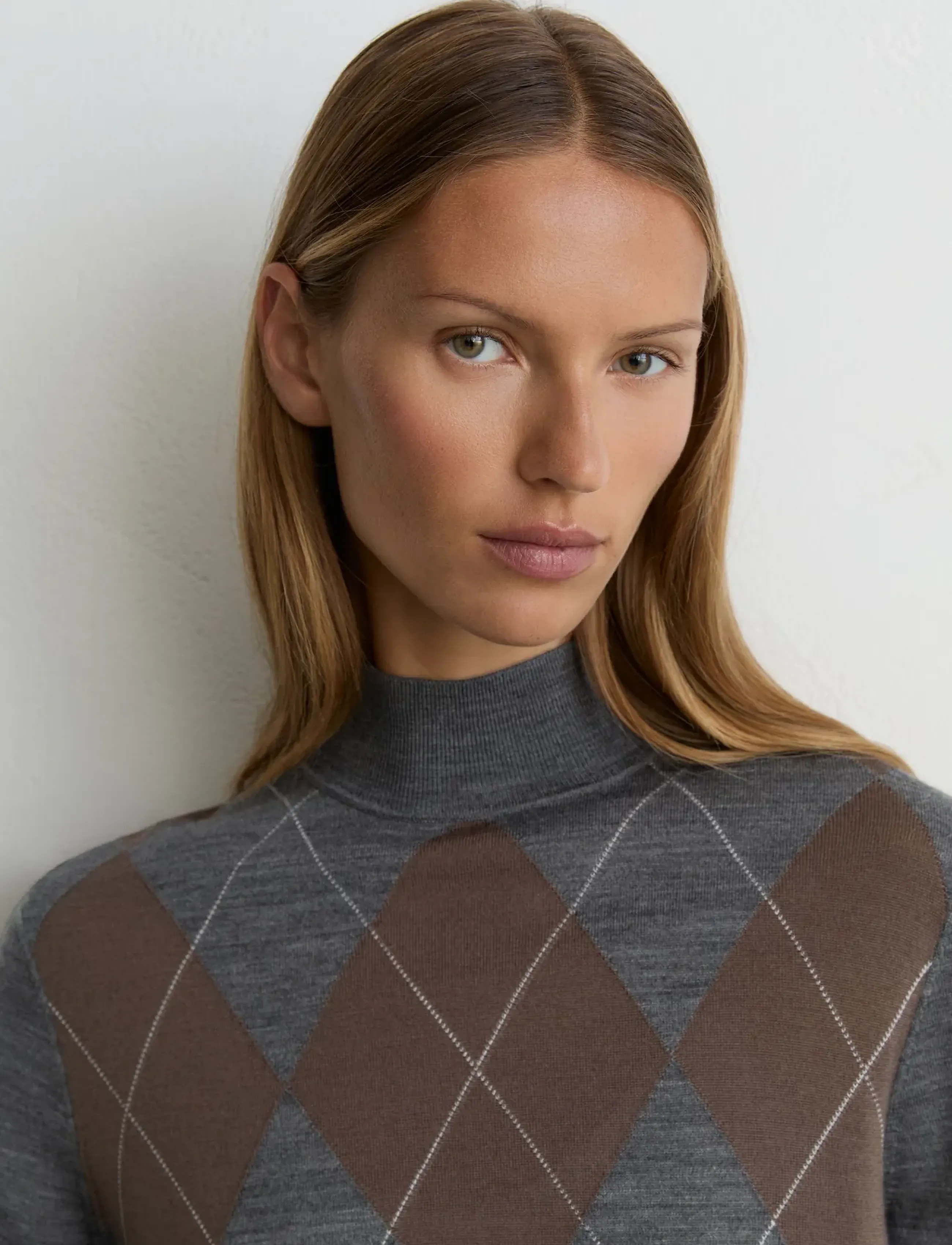 Reiss - SAGE ARGYLE KNIT - stickade tröjor - grey - 5