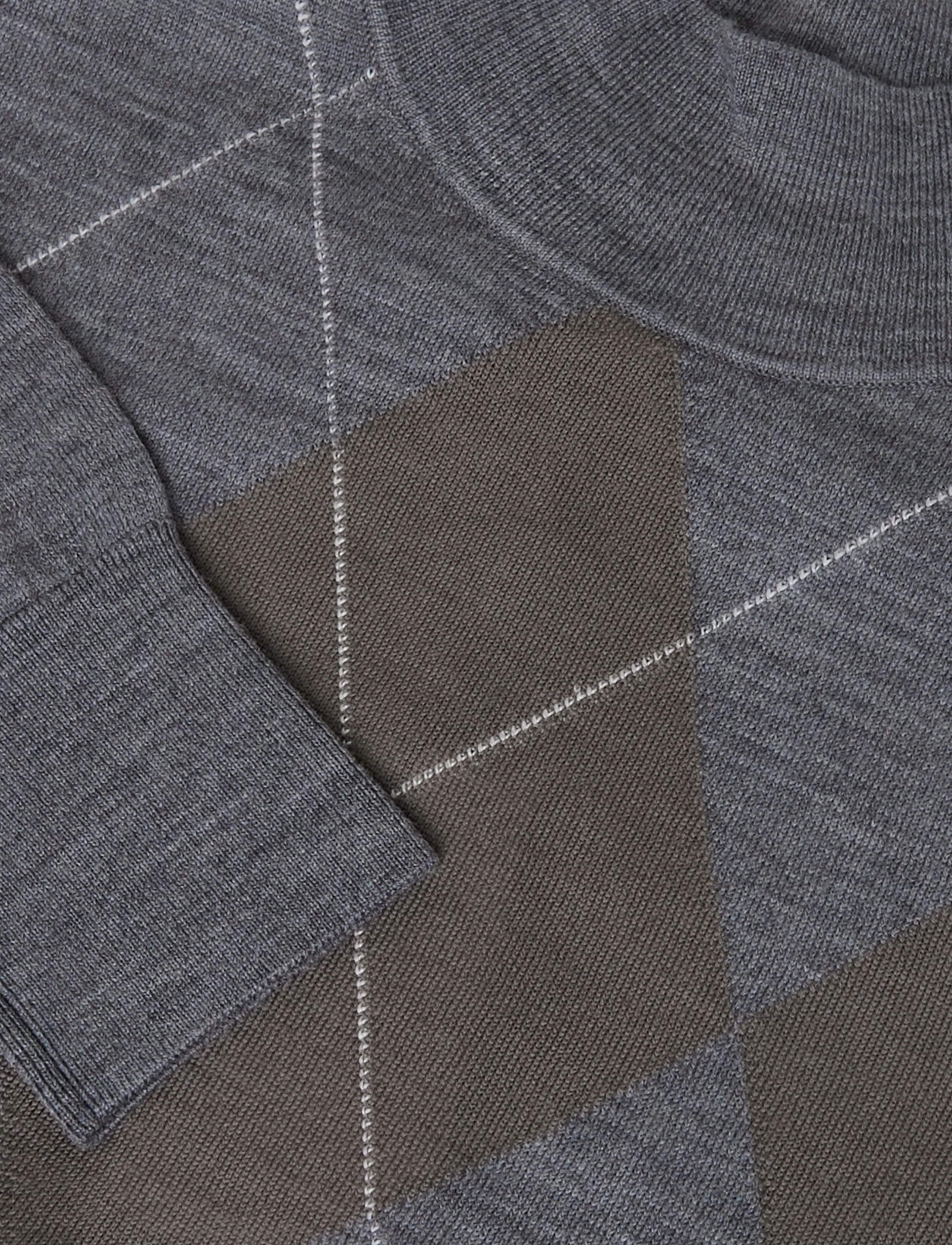 Reiss - SAGE ARGYLE KNIT - striktrøjer - grey - 2