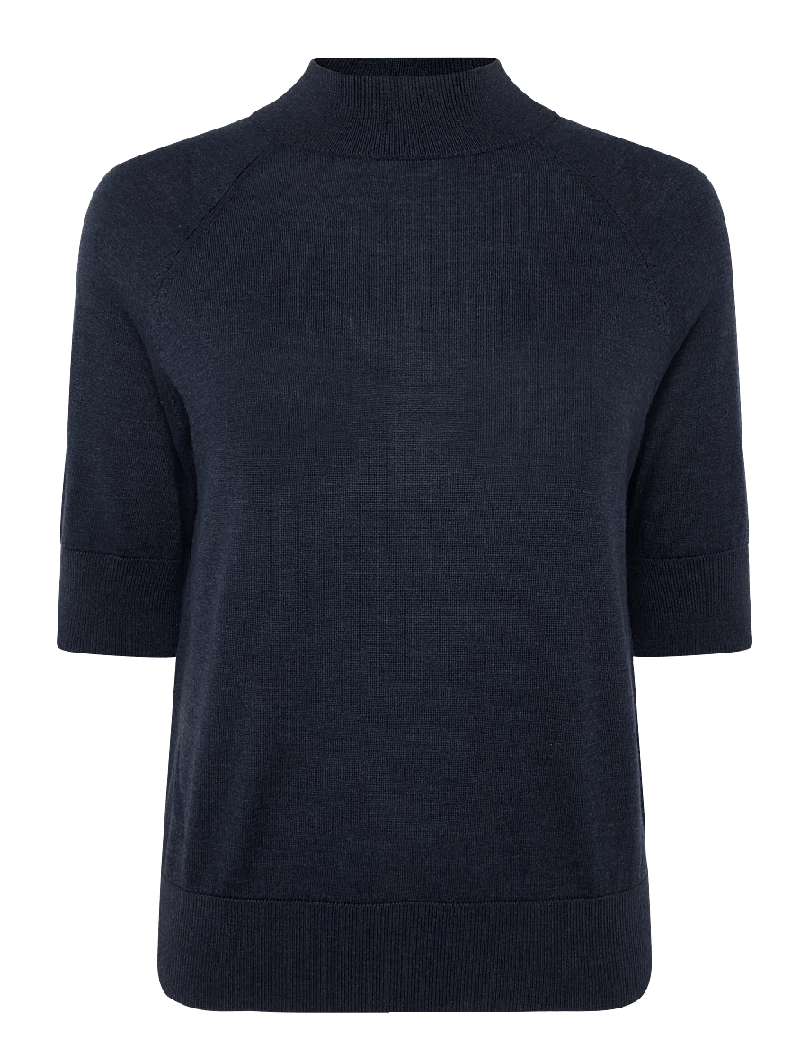 Reiss - SIENNA MERINO HEAVYWEIGHT TEE - striktrøjer - navy - 0