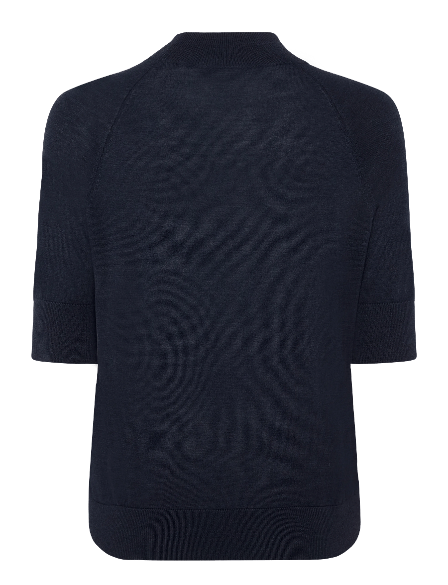 Reiss - SIENNA MERINO HEAVYWEIGHT TEE - striktrøjer - navy - 1
