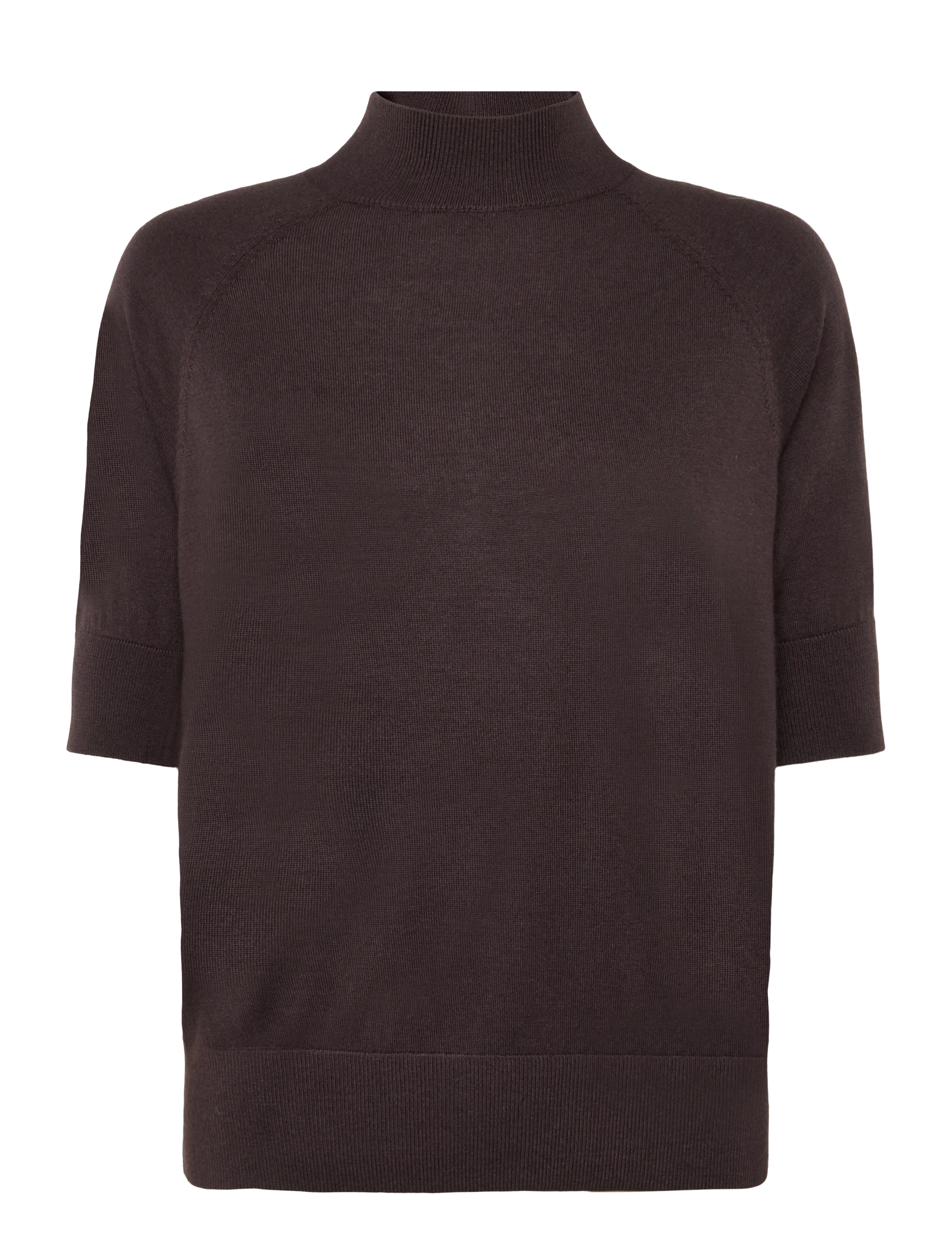 Reiss SIENNA MERINO HEAVYWEIGHT TEE - Rullekraver - GRAPE BURGUNDY / burgundy