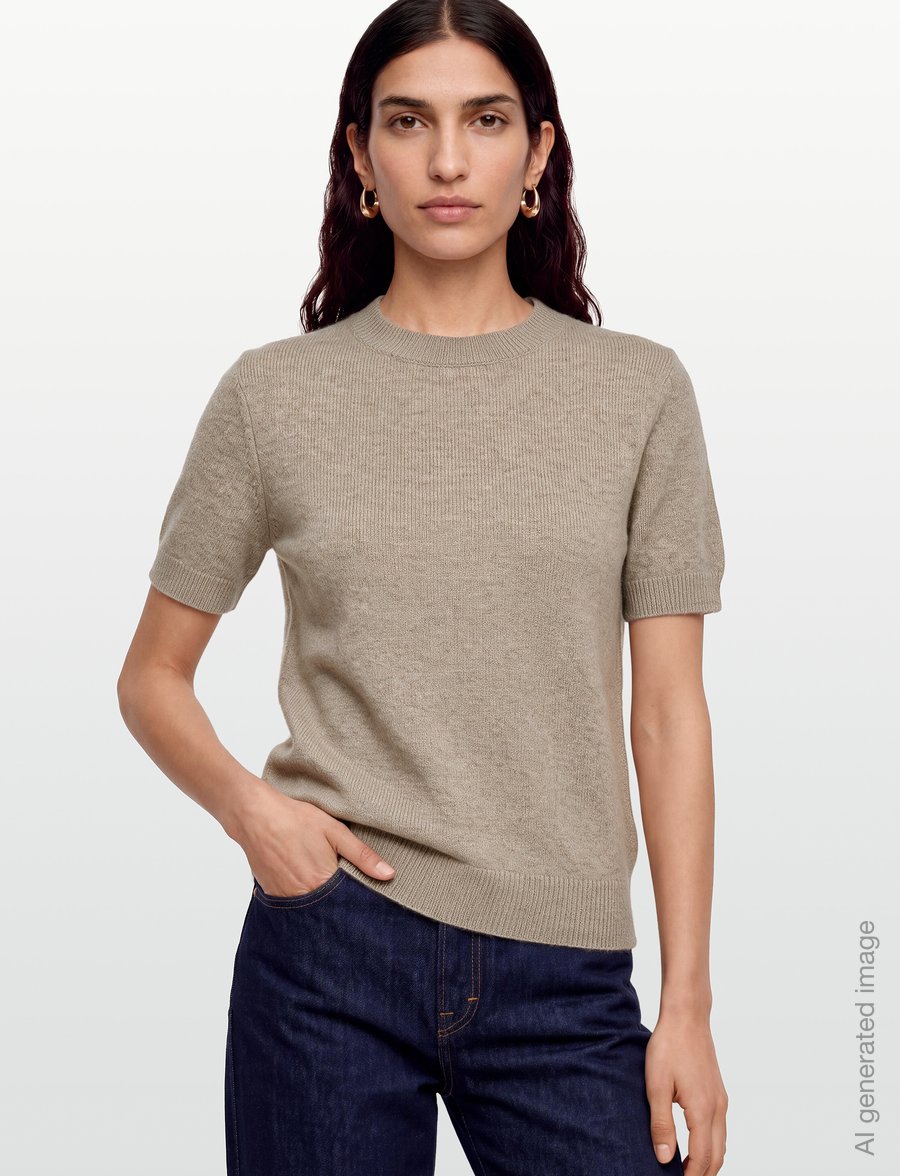 Reiss - STEVIE CASHMERE T-SHIRT - kaschmir - neutral - 3