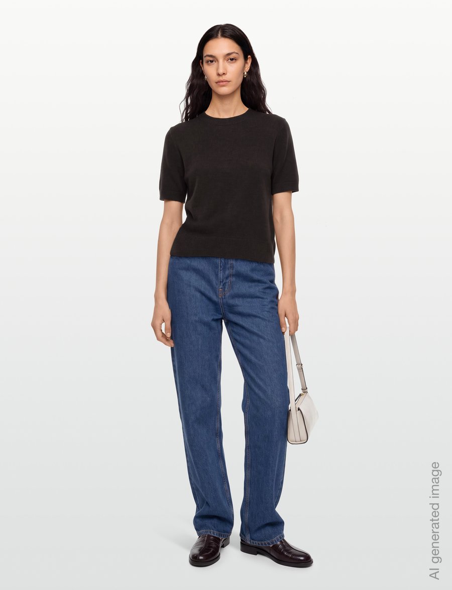 Reiss - STEVIE CASHMERE T-SHIRT - cashmere - grape burgundy - 0