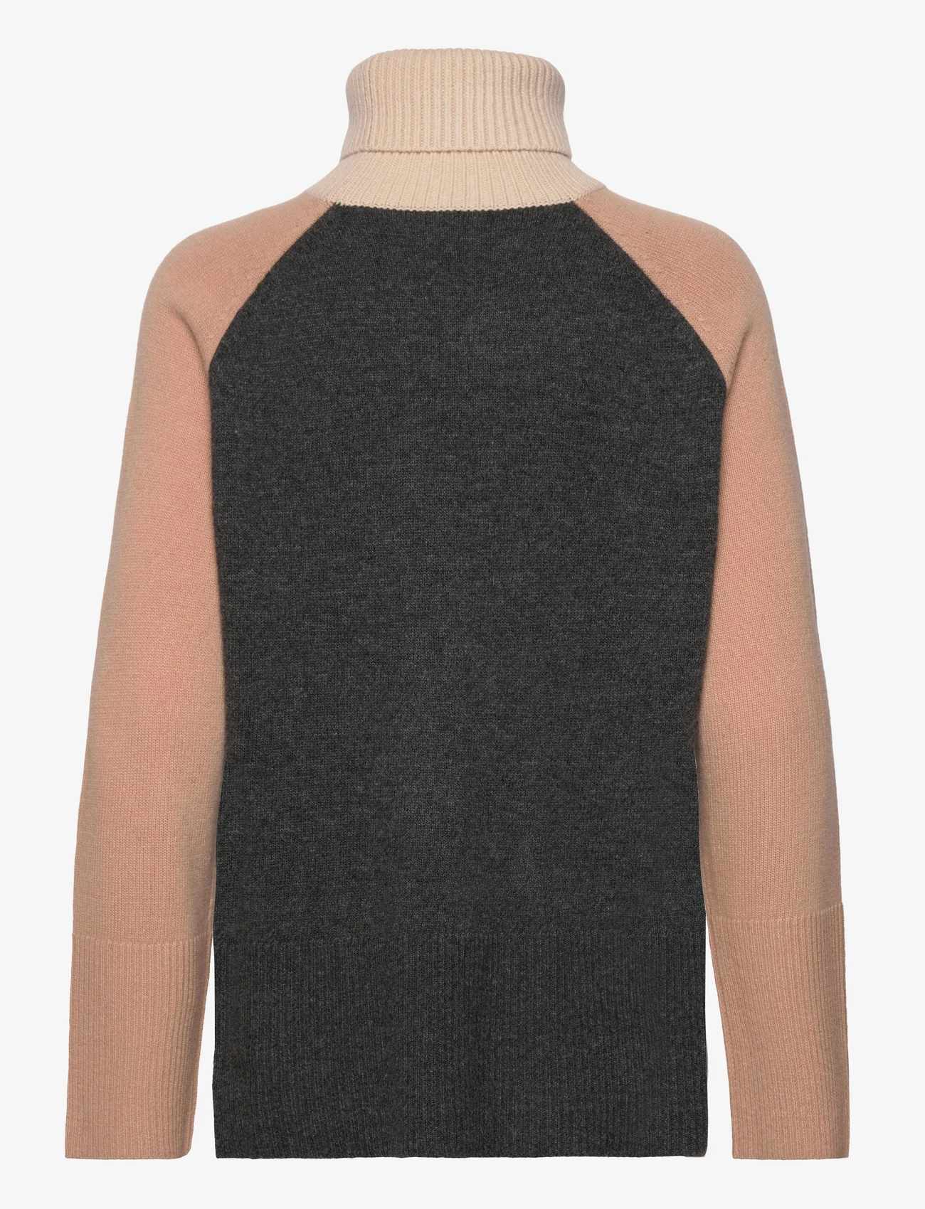 Reiss - EDINA - megztiniai su aukšta apykakle - camel/charcoal - 1
