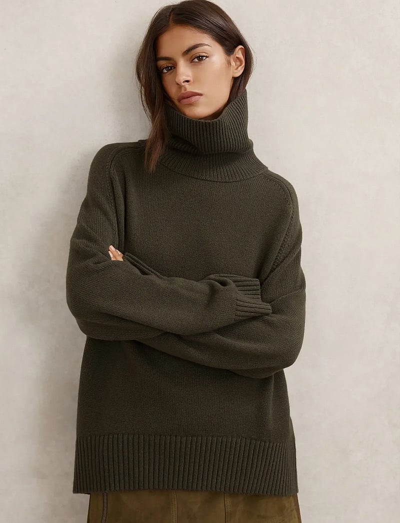 Reiss - BROOKLYN - kašmiir - khaki green - 0