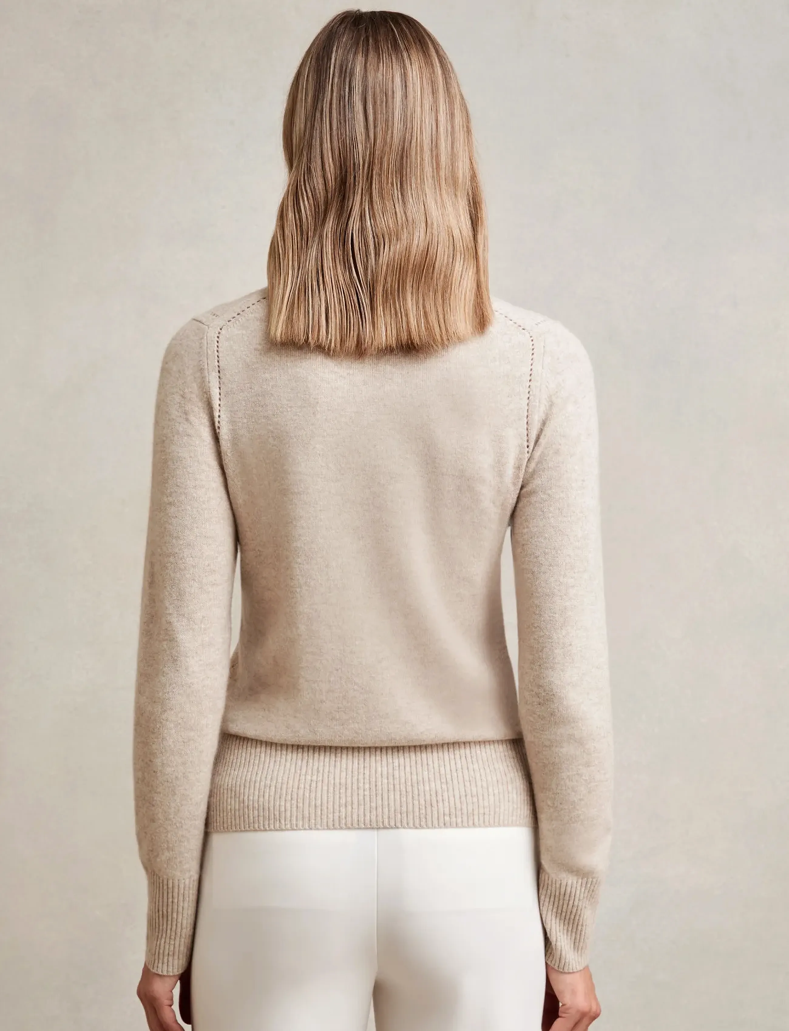 Reiss - ANYA - kasmír - oatmeal neutral - 2