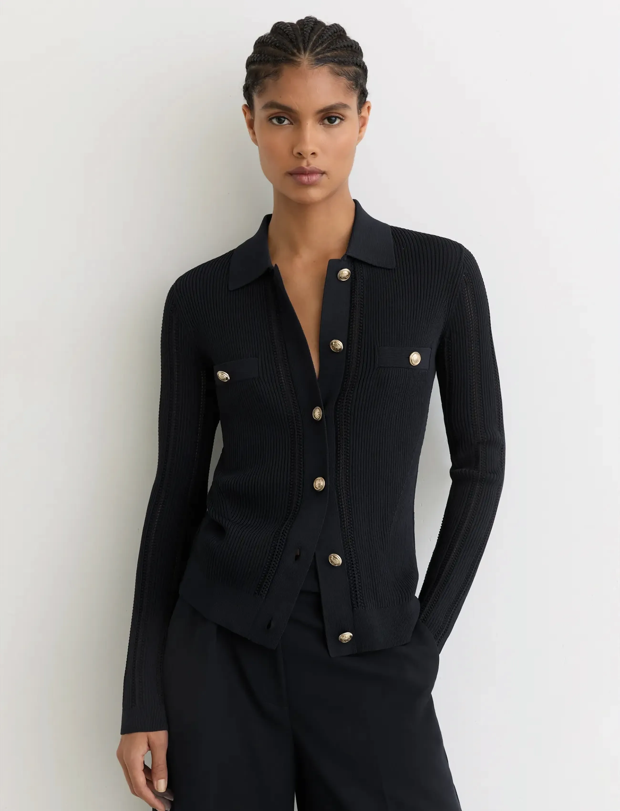 Reiss Harri, S, Navy, Strik > Cardigans, Dame