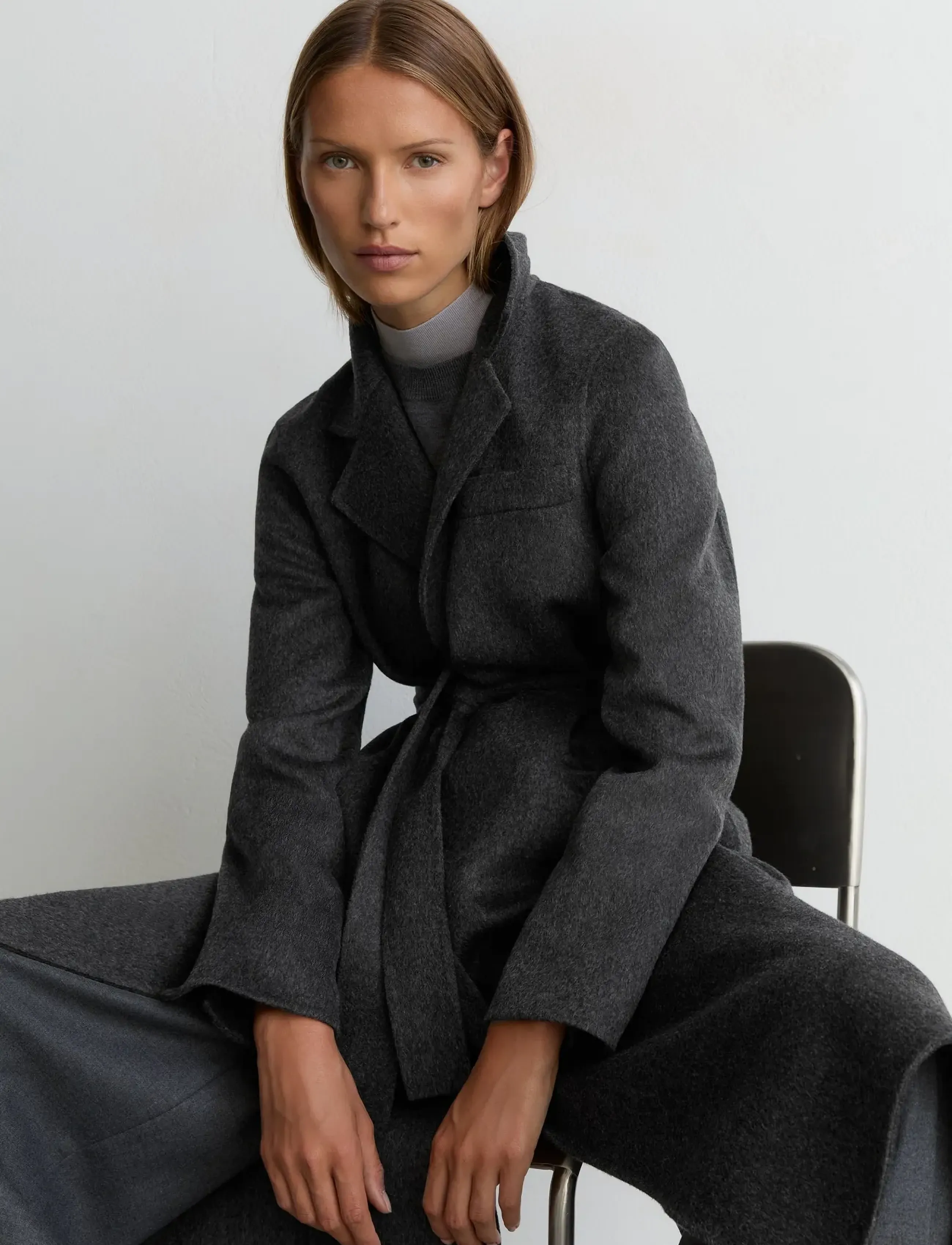 Reiss - MARLOWE LONG BLIND SEAM COAT - winterjacken - charcoal grey - 5