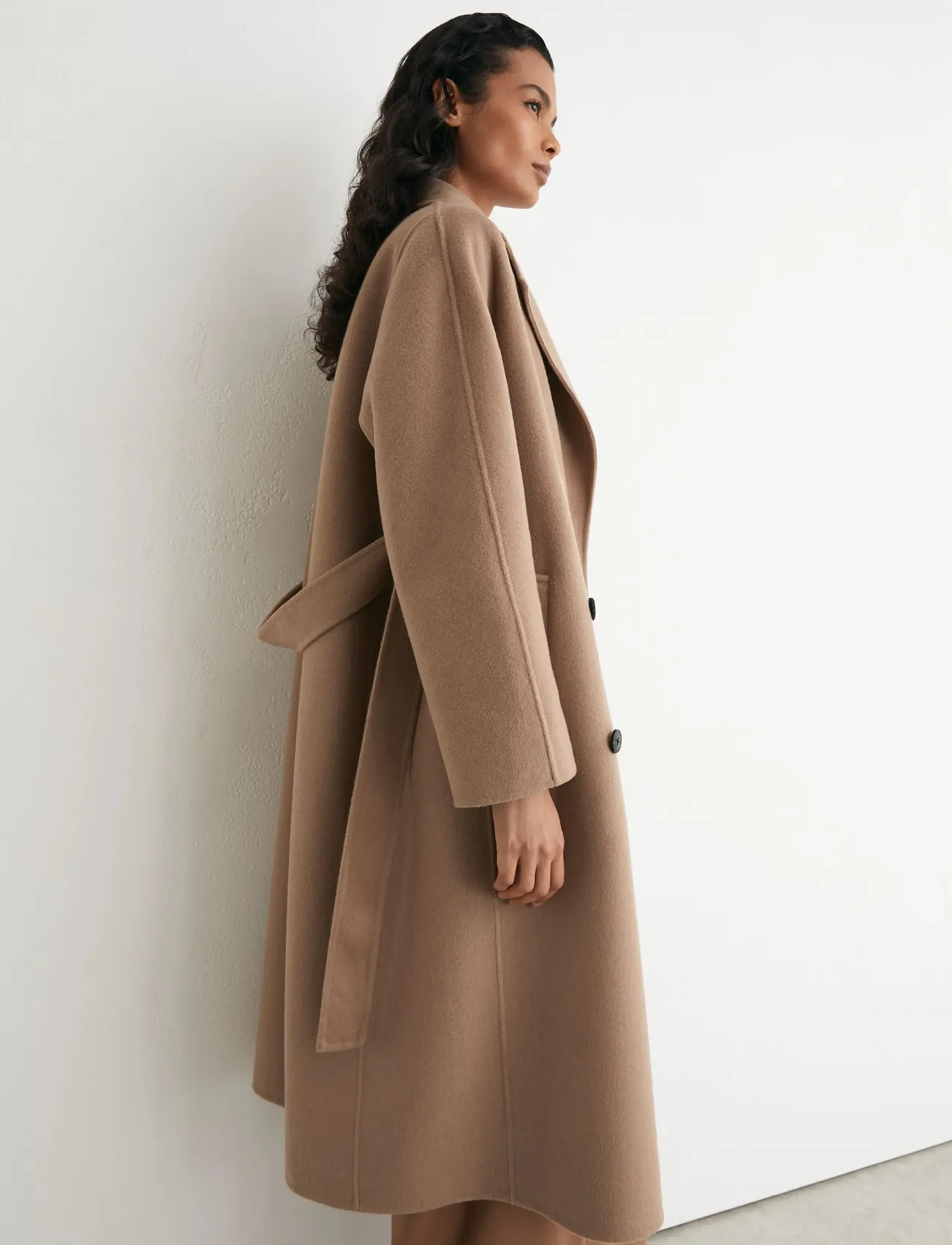 Reiss - MARINA LONG BLINDSEAM COAT - winterjacken - camel - 5