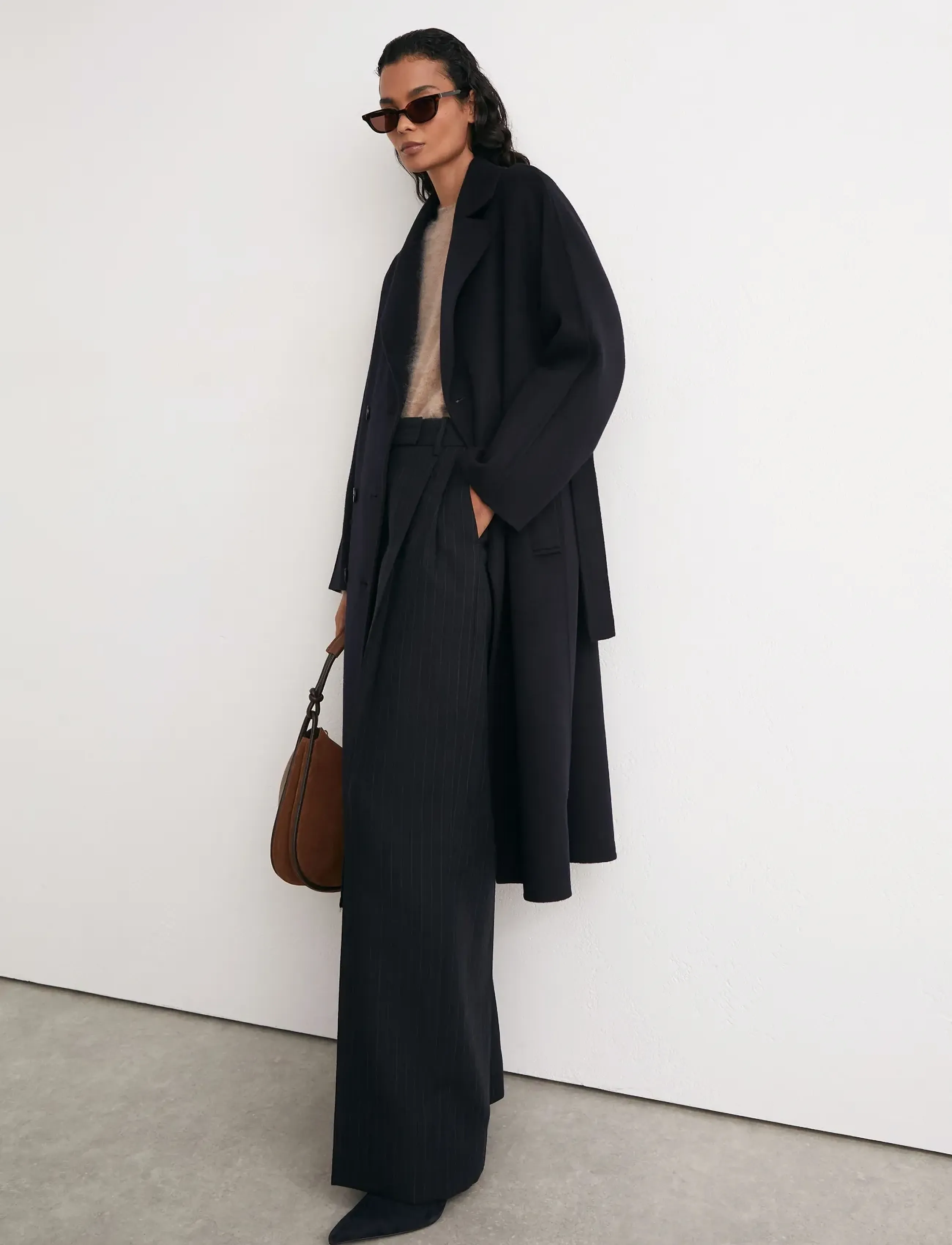 Reiss MARINA LONG BLINDSEAM COAT - Reiss - NAVY / navy