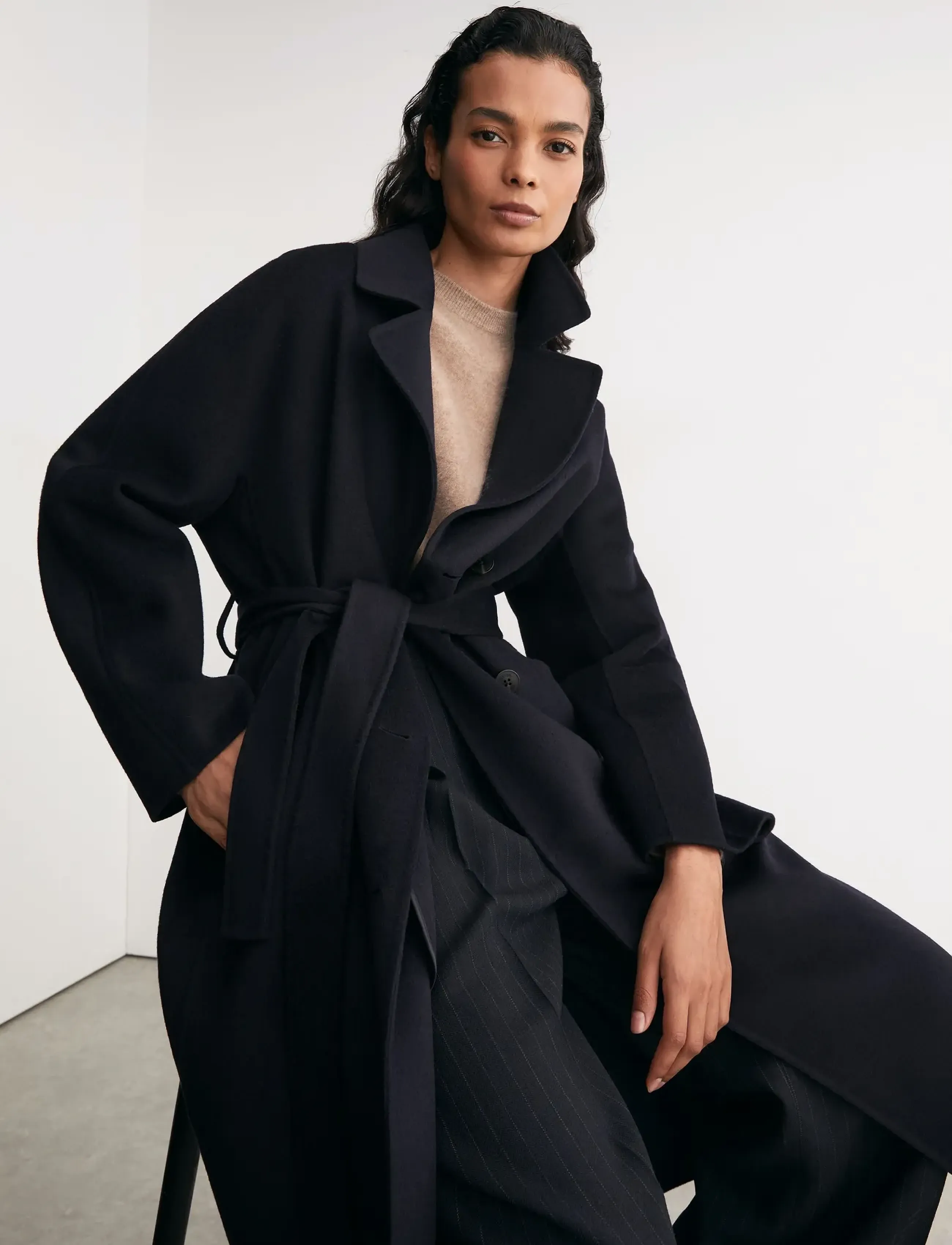 Reiss - MARINA LONG BLINDSEAM COAT - winterjacken - navy - 4