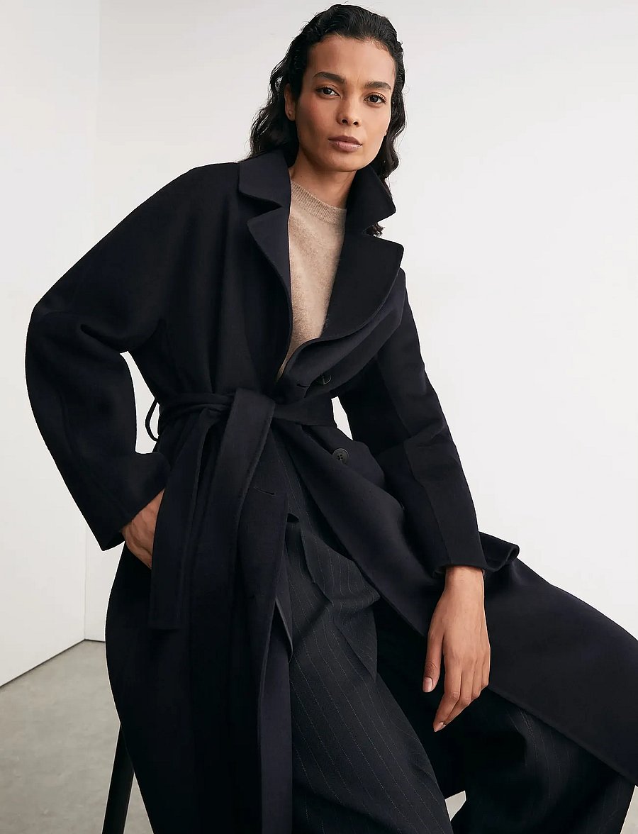 Reiss - MARINA LONG BLINDSEAM COAT - winterjacken - navy - 4