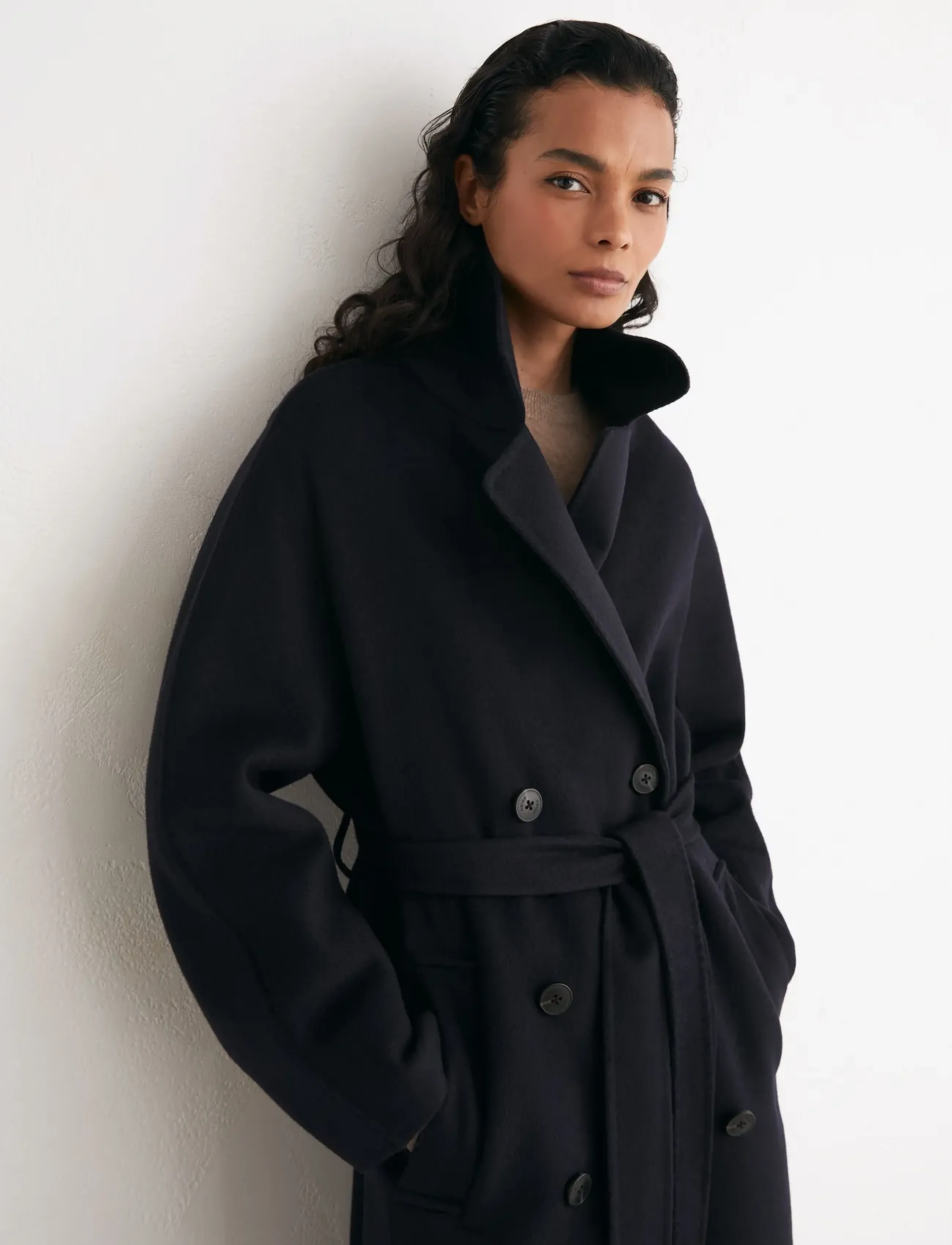 Reiss - MARINA LONG BLINDSEAM COAT - winterjacken - navy - 5