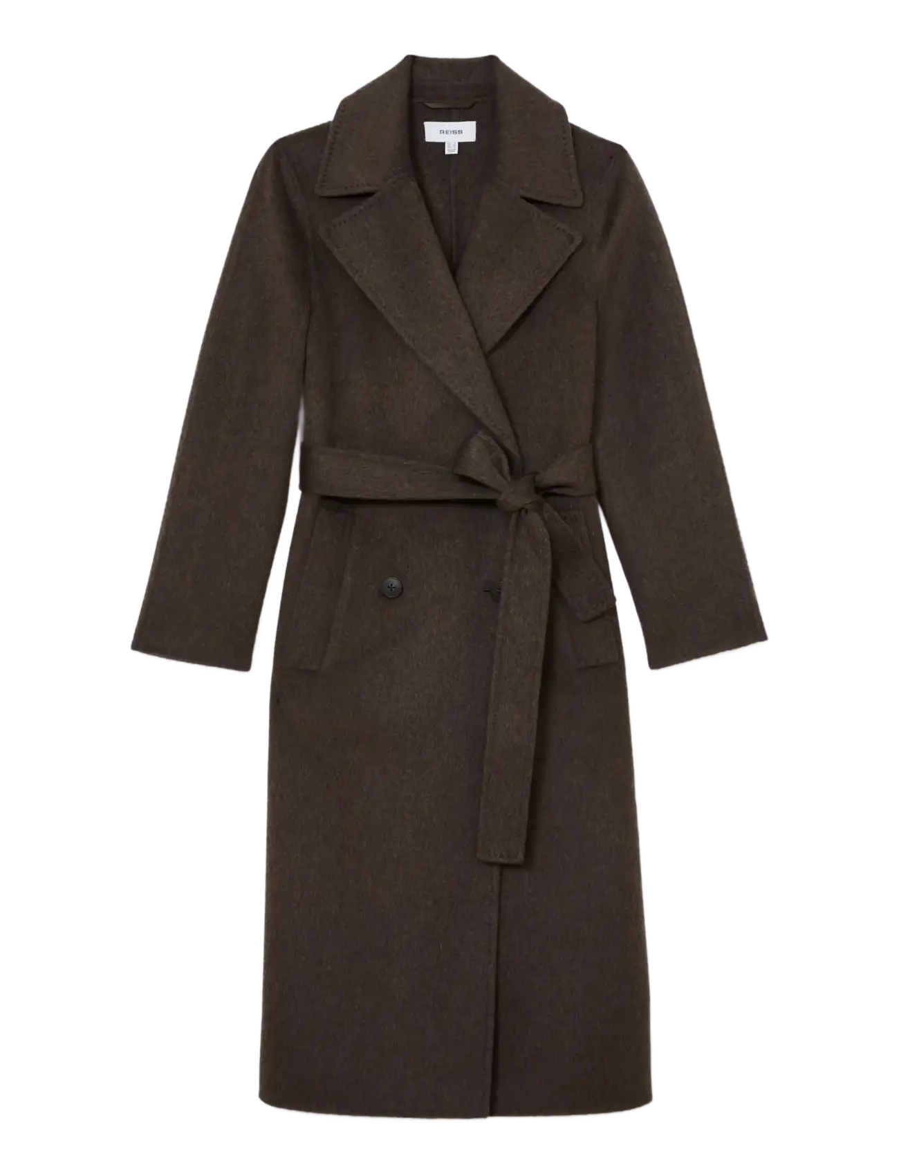 Reiss - RENE LONG DB BLINDSEAM COAT - mocha brown - 1