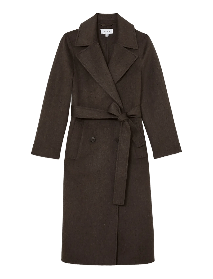 Reiss - RENE LONG DB BLINDSEAM COAT - mocha brown - 1