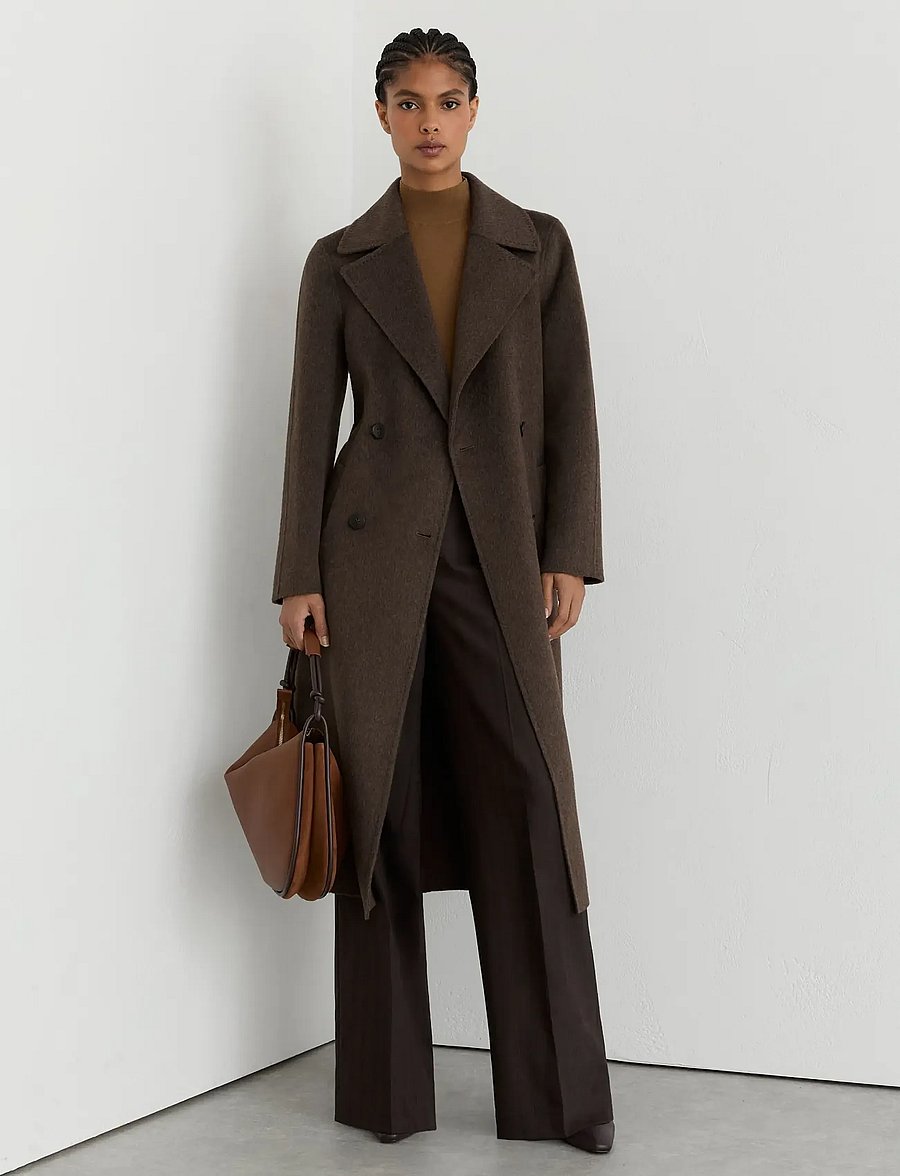 Reiss - RENE LONG DB BLINDSEAM COAT - mocha brown - 0