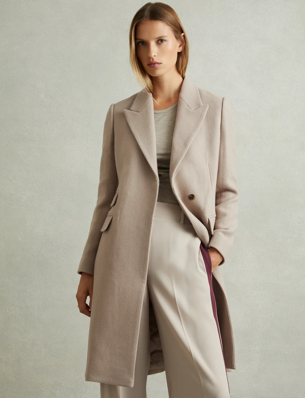 Reiss wool coat womens shop
