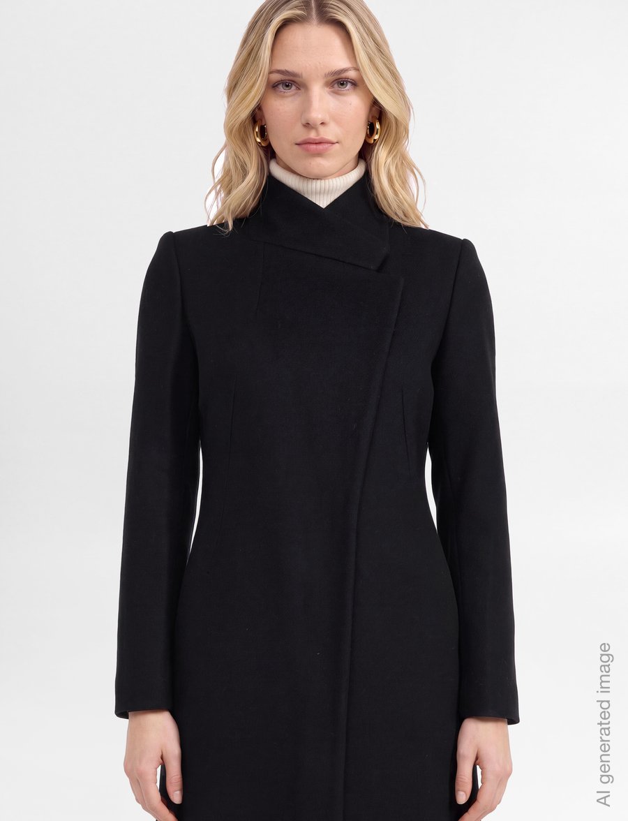 Reiss - MAX WOOL BLEND MID LENGTH COAT - vinterjackor - black - 3
