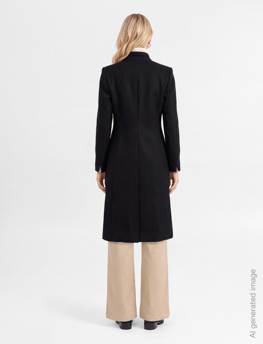 Reiss - MAX WOOL BLEND MID LENGTH COAT - vinterjackor - black - 4
