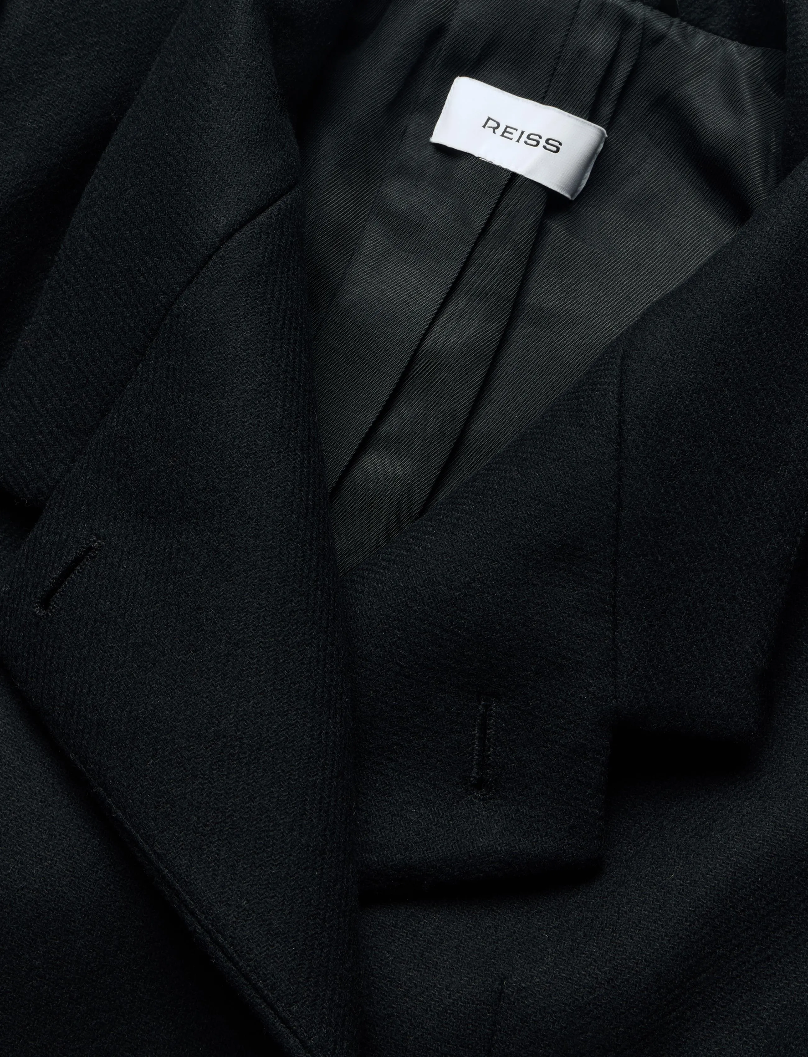 Reiss - MAX WOOL BLEND MID LENGTH COAT - black - 2