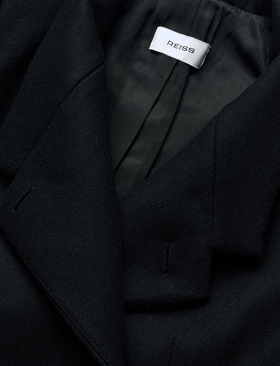Reiss - MAX WOOL BLEND MID LENGTH COAT - talvejoped - black - 2