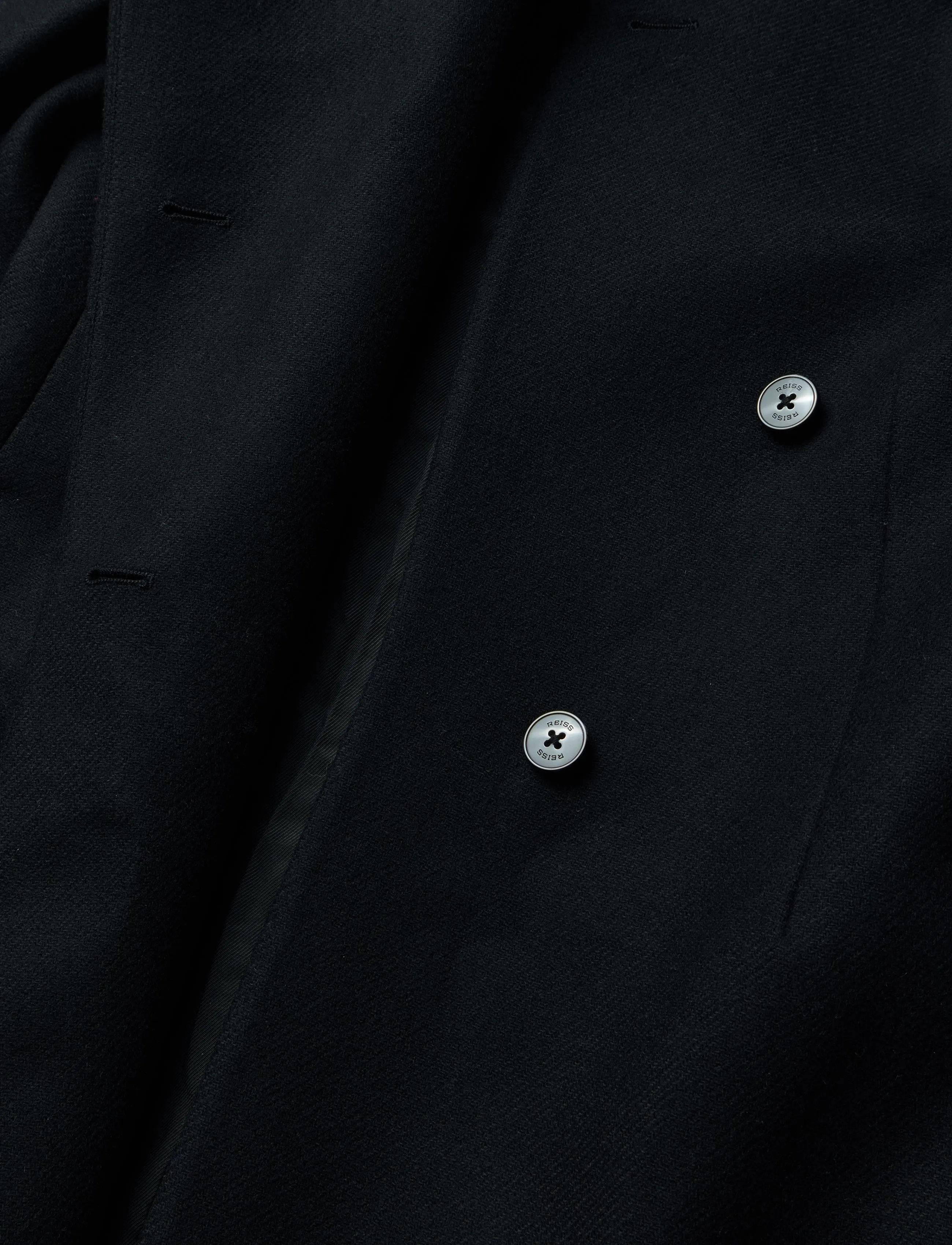 Reiss - MAX WOOL BLEND MID LENGTH COAT - black - 4