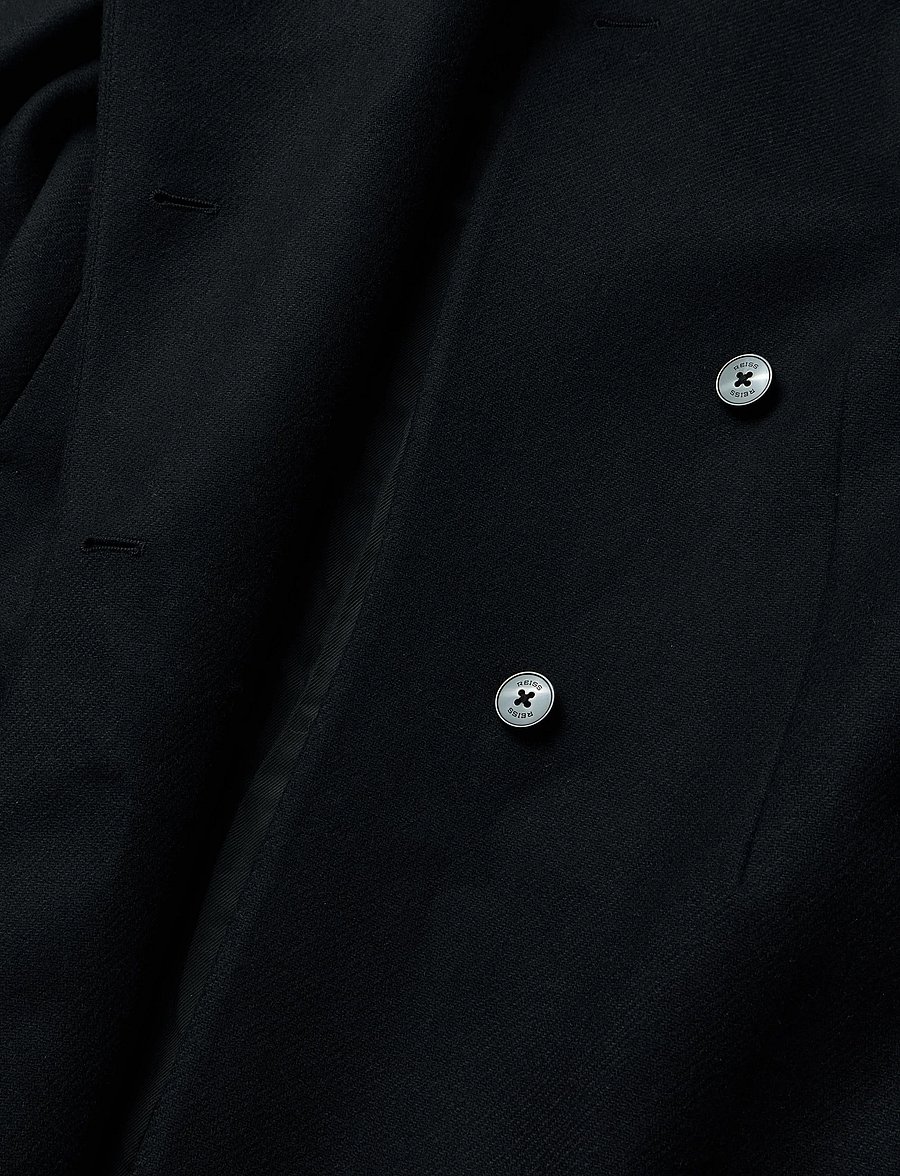 Reiss - MAX WOOL BLEND MID LENGTH COAT - talvejoped - black - 4