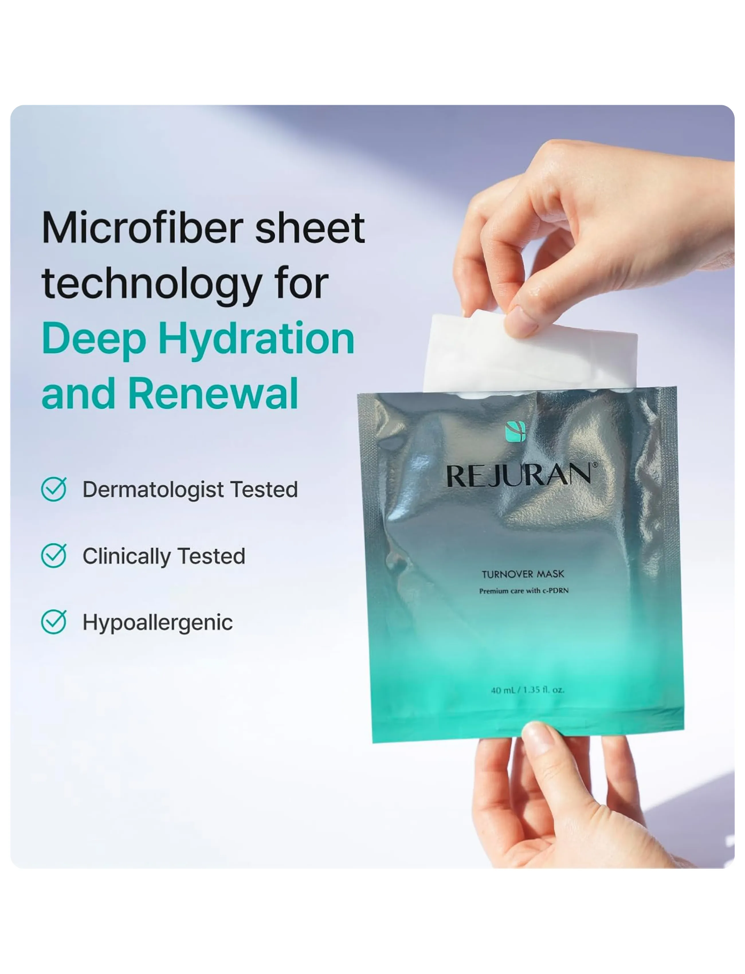 Rejuran - Turnover Mask - sheet masks - clear - 4