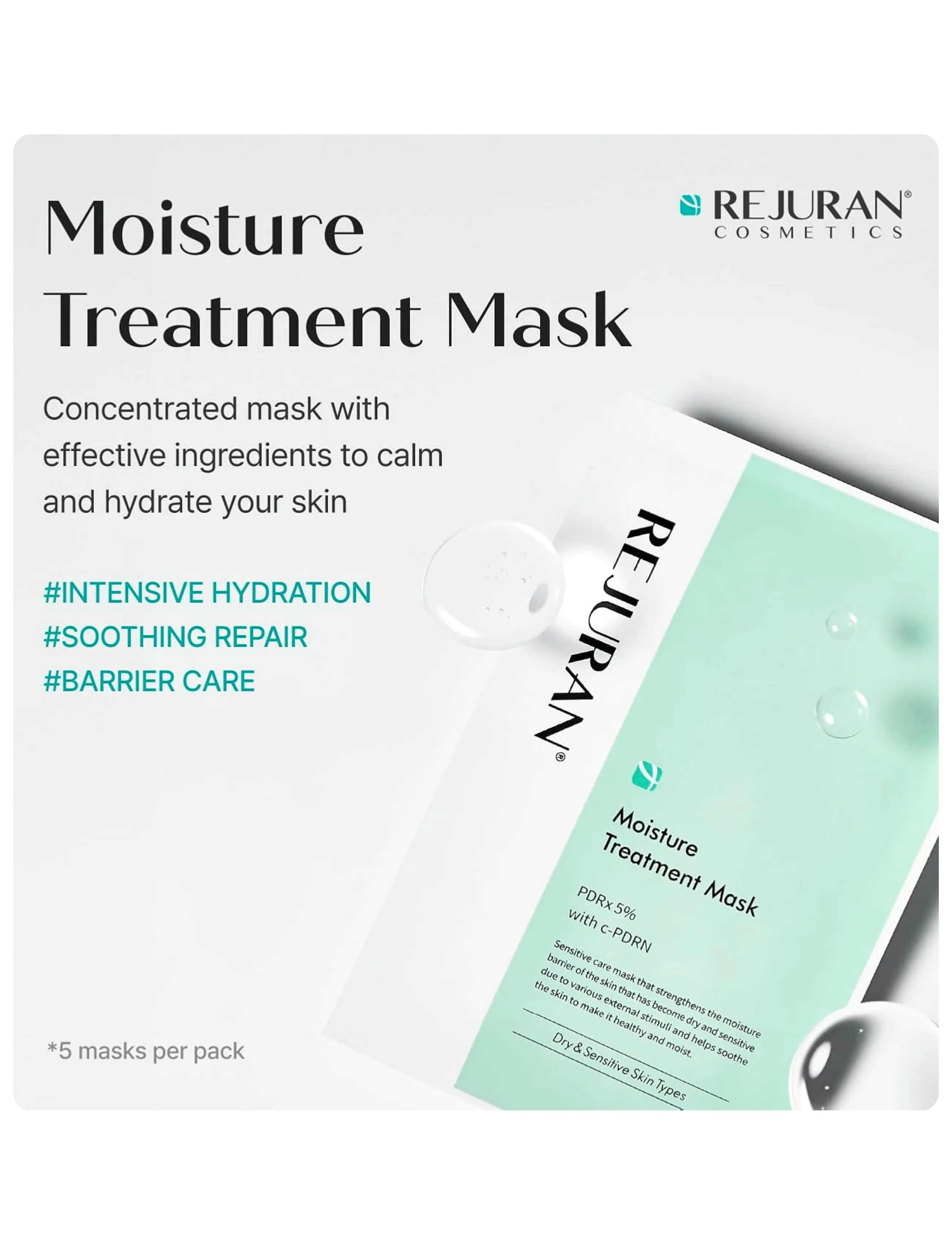 Rejuran - Moisture Treatment Mask - sheet masks - clear - 0