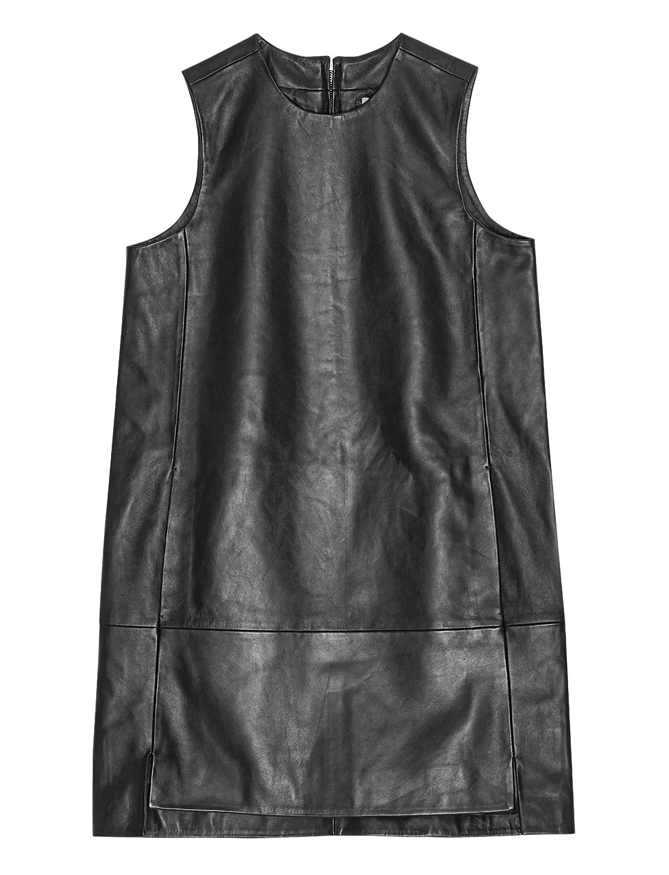 black leather like dress Cordelia Black Vegan Leather Dress Black / XSmall main image 1