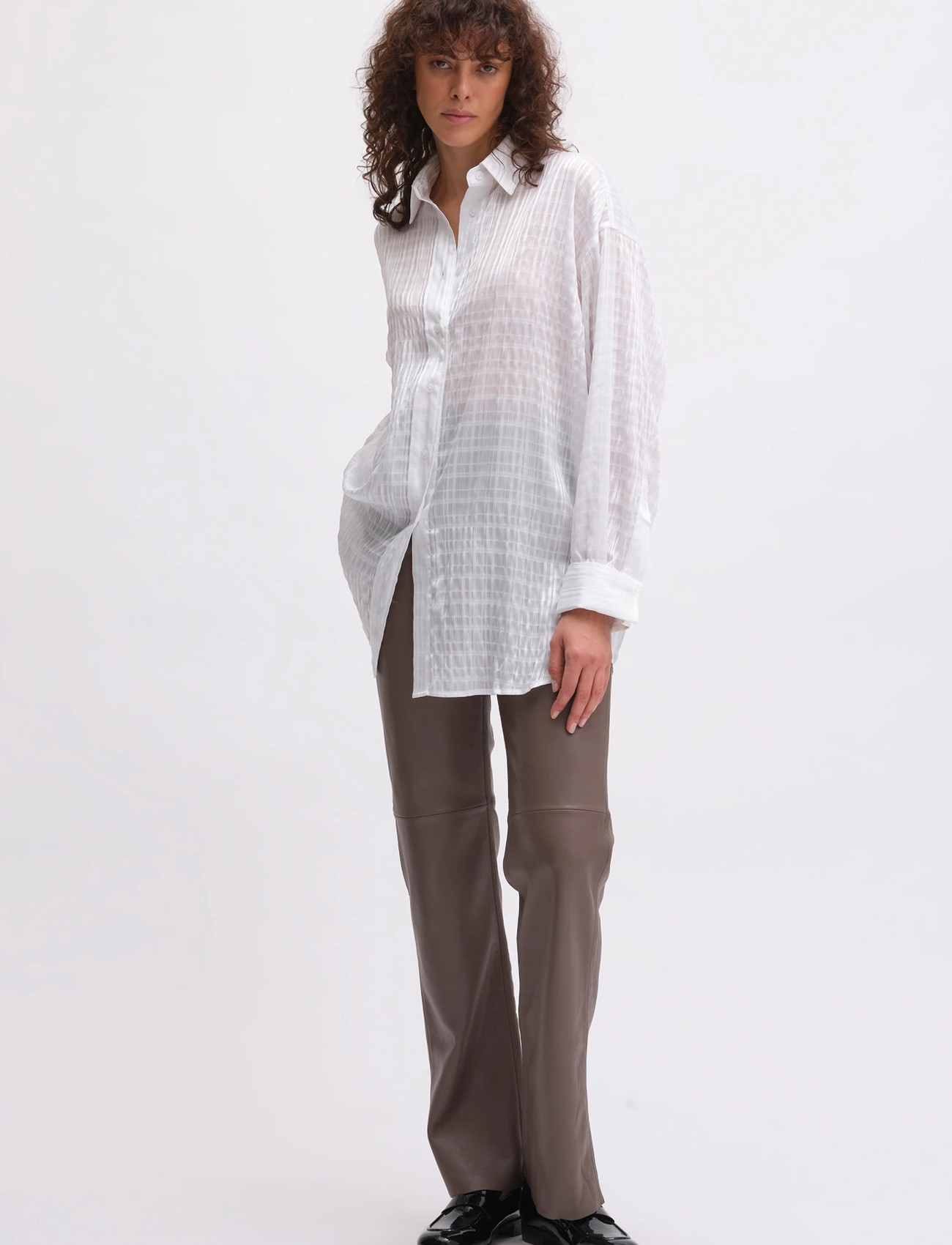 REMAIN Birger Christensen Oversized Shirt - White - 32