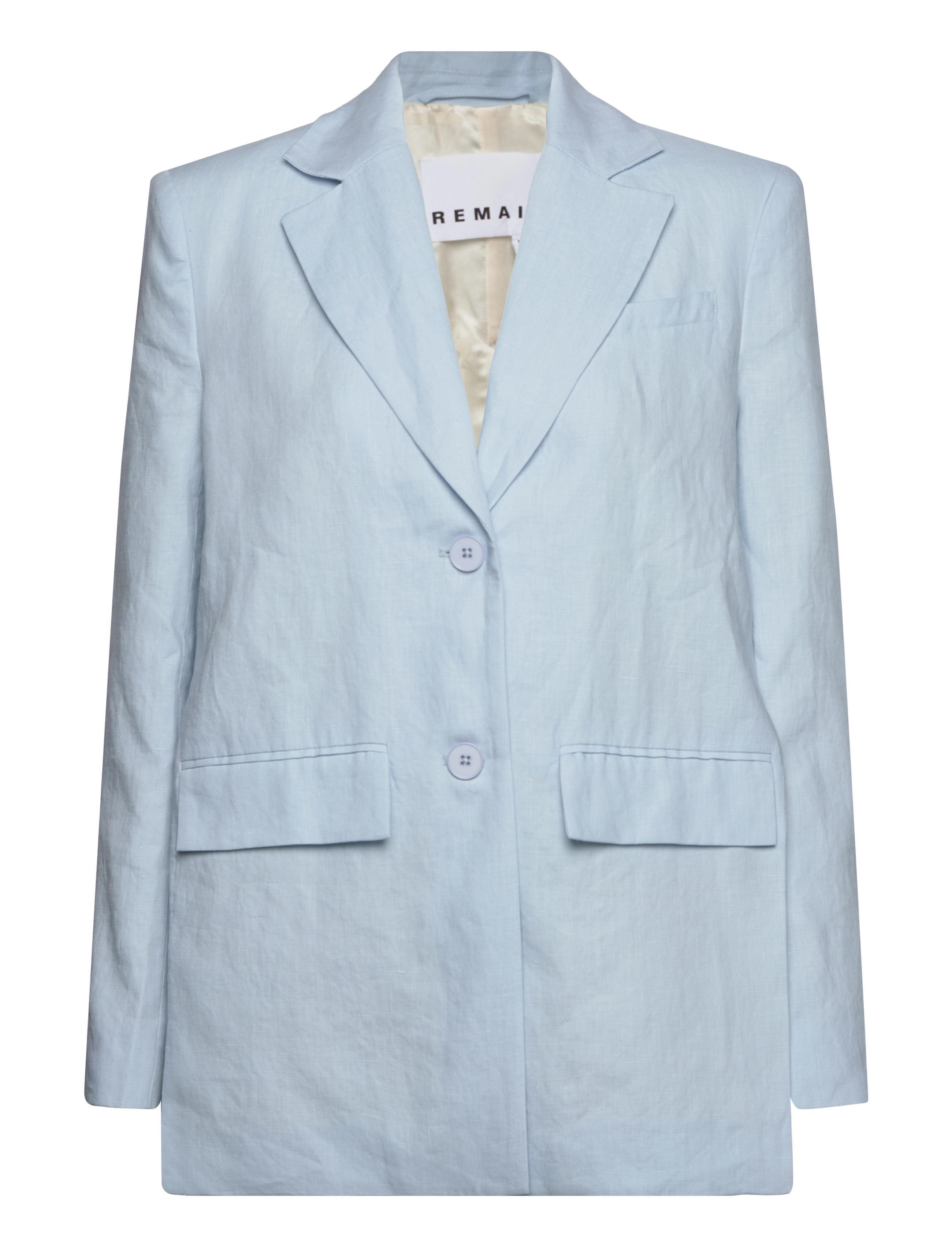 REMAIN Birger Christensen Linen Slit Blazer - Blazere - BALLAD BLUE / blue