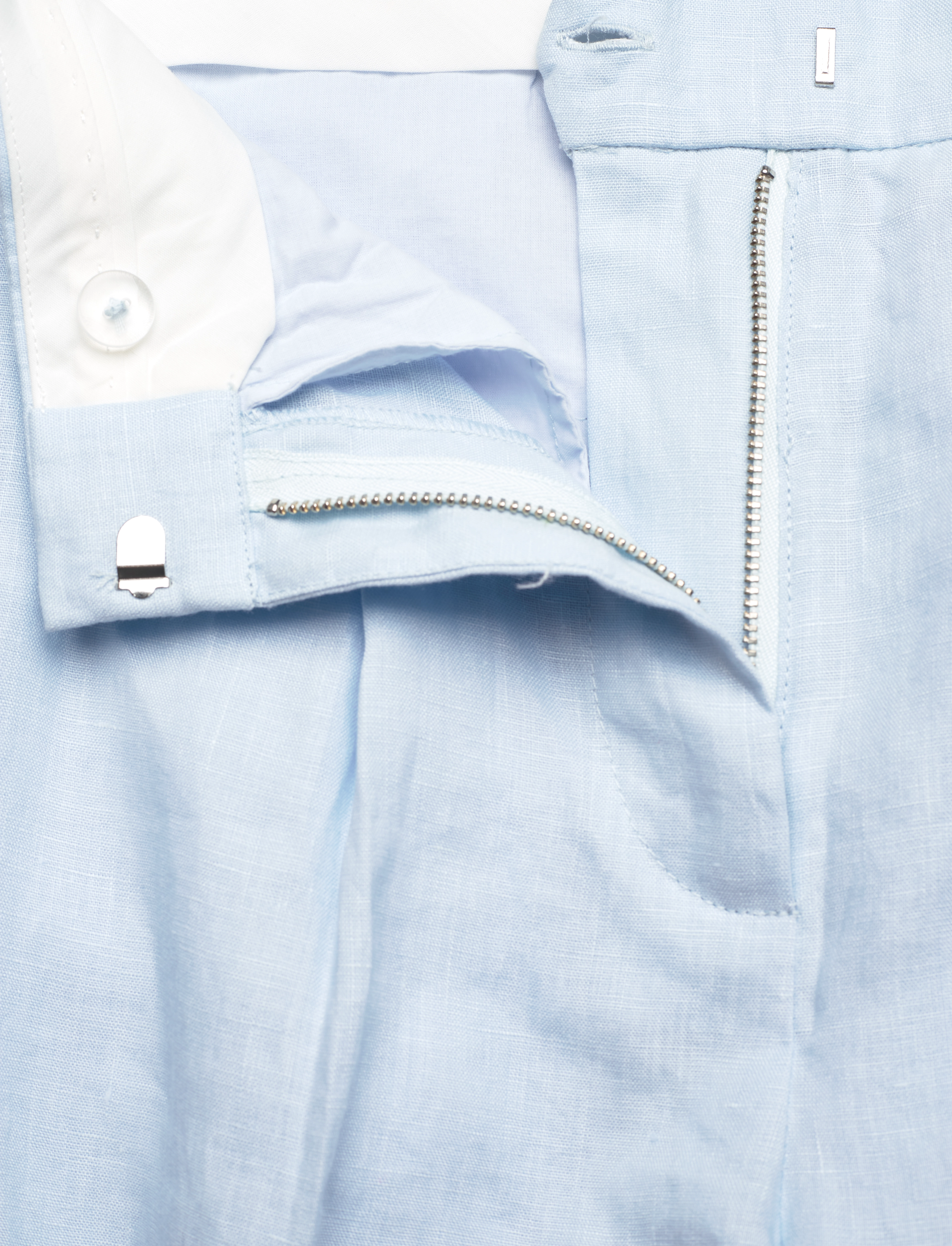 REMAIN Birger Christensen - Linen Straight Trousers - ballad blue - 5