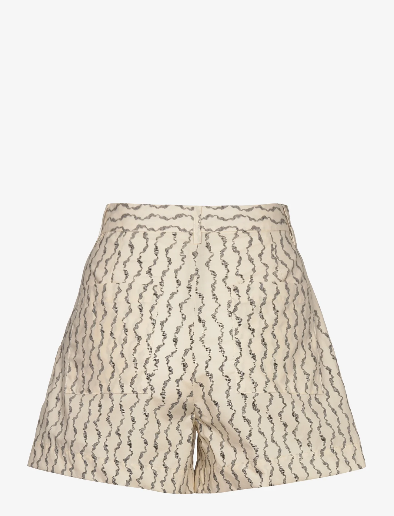 REMAIN Birger Christensen - Cotton Poplin Shorts - lühikesed vabaajapüksid - cloud cream comb. - 1
