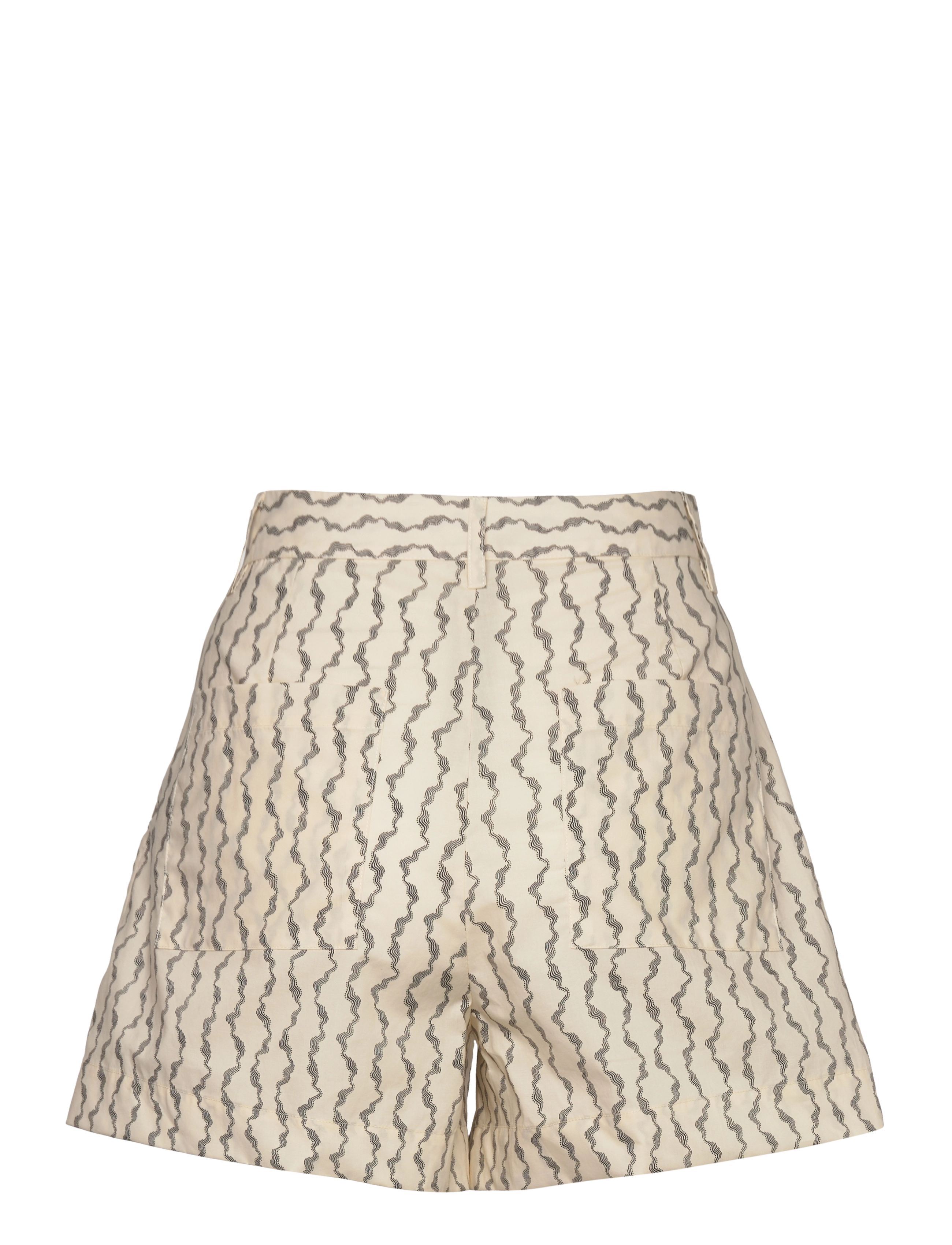 REMAIN Birger Christensen - Cotton Poplin Shorts - casual shorts - cloud cream comb. - 2