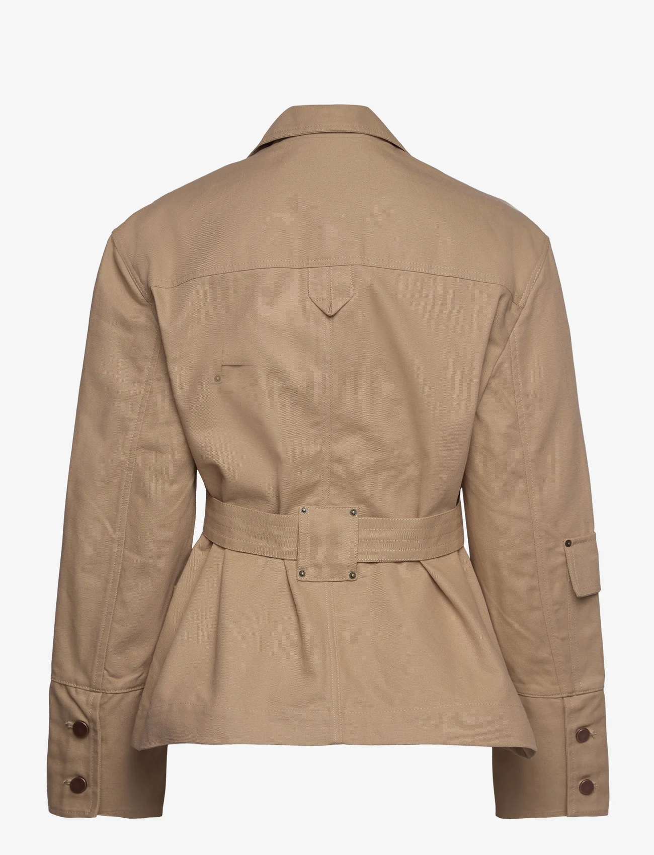 REMAIN Birger Christensen - Canvas Oversized Jacket - utility jackets - travertine - 1